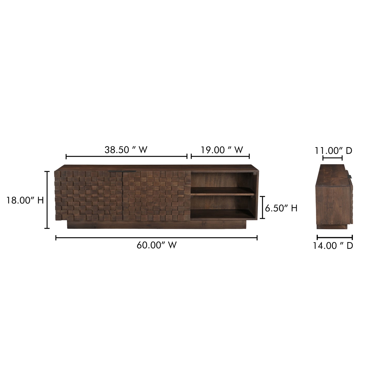 Easton Media Cabinet Brown by Moe's Home