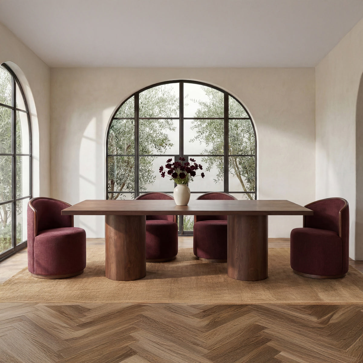 Hadley Dining Table Large Warm by Moe's Home