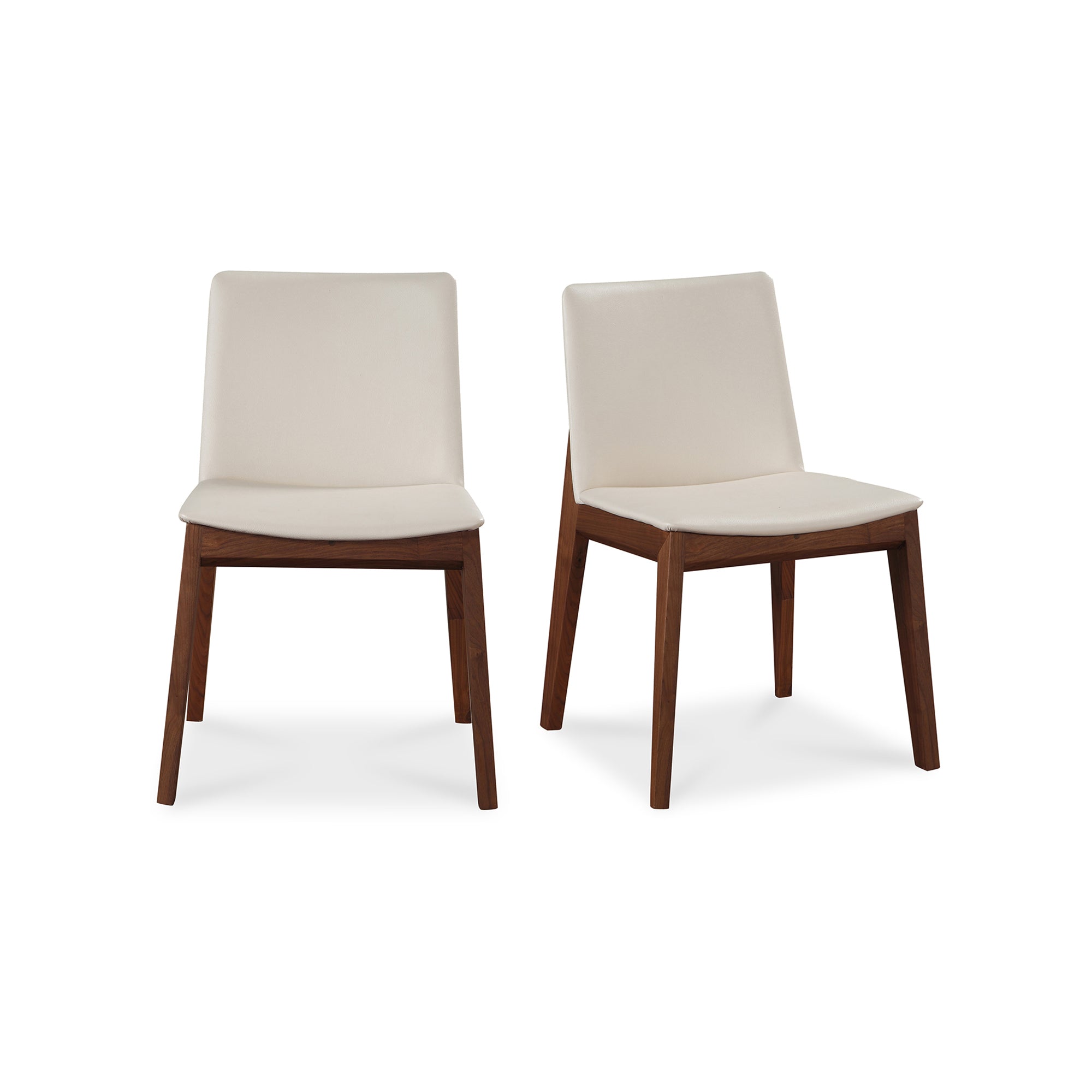 Deco Dining Chair Cream White PVC Set Of Two | White