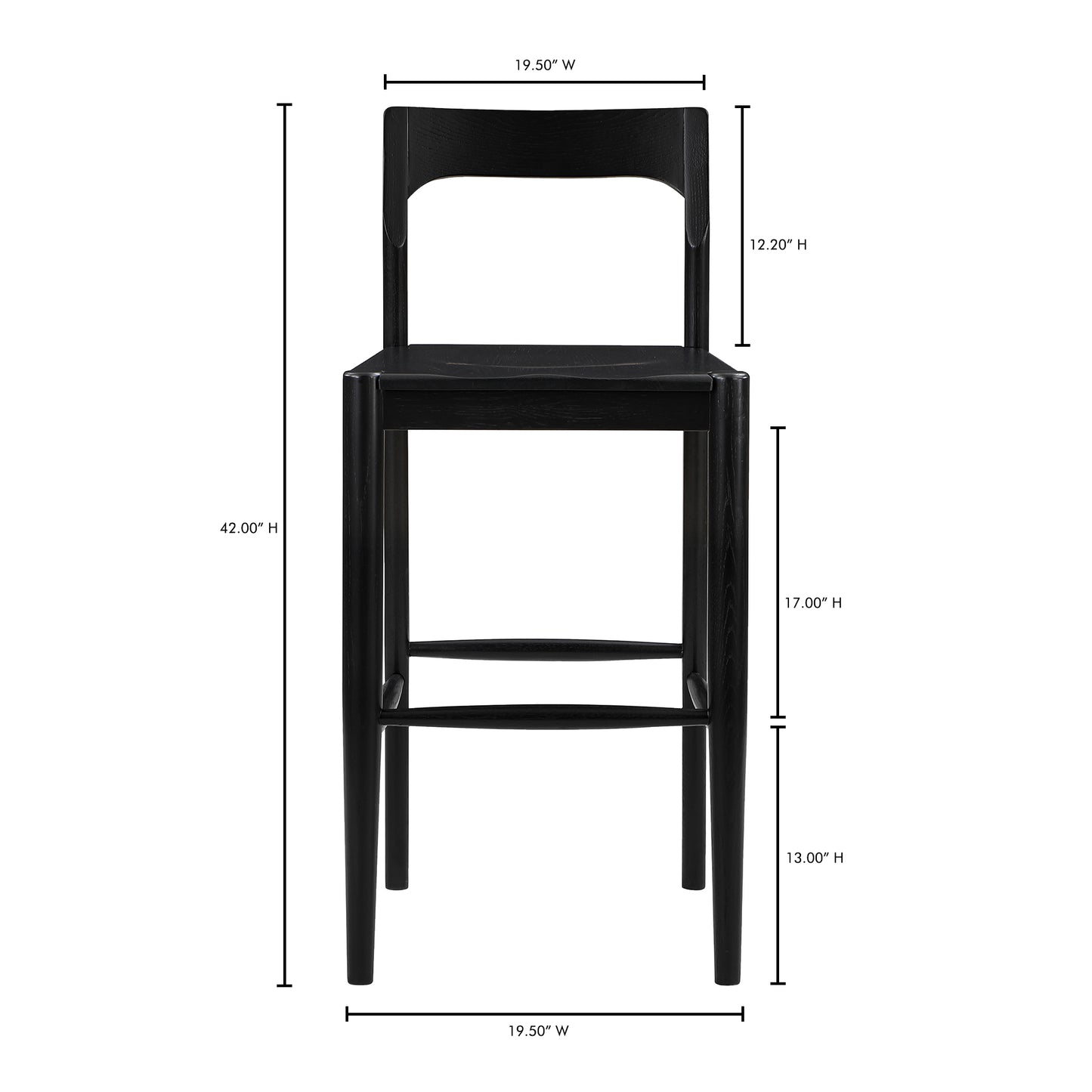 Owing Barstool Black by Moe's Home