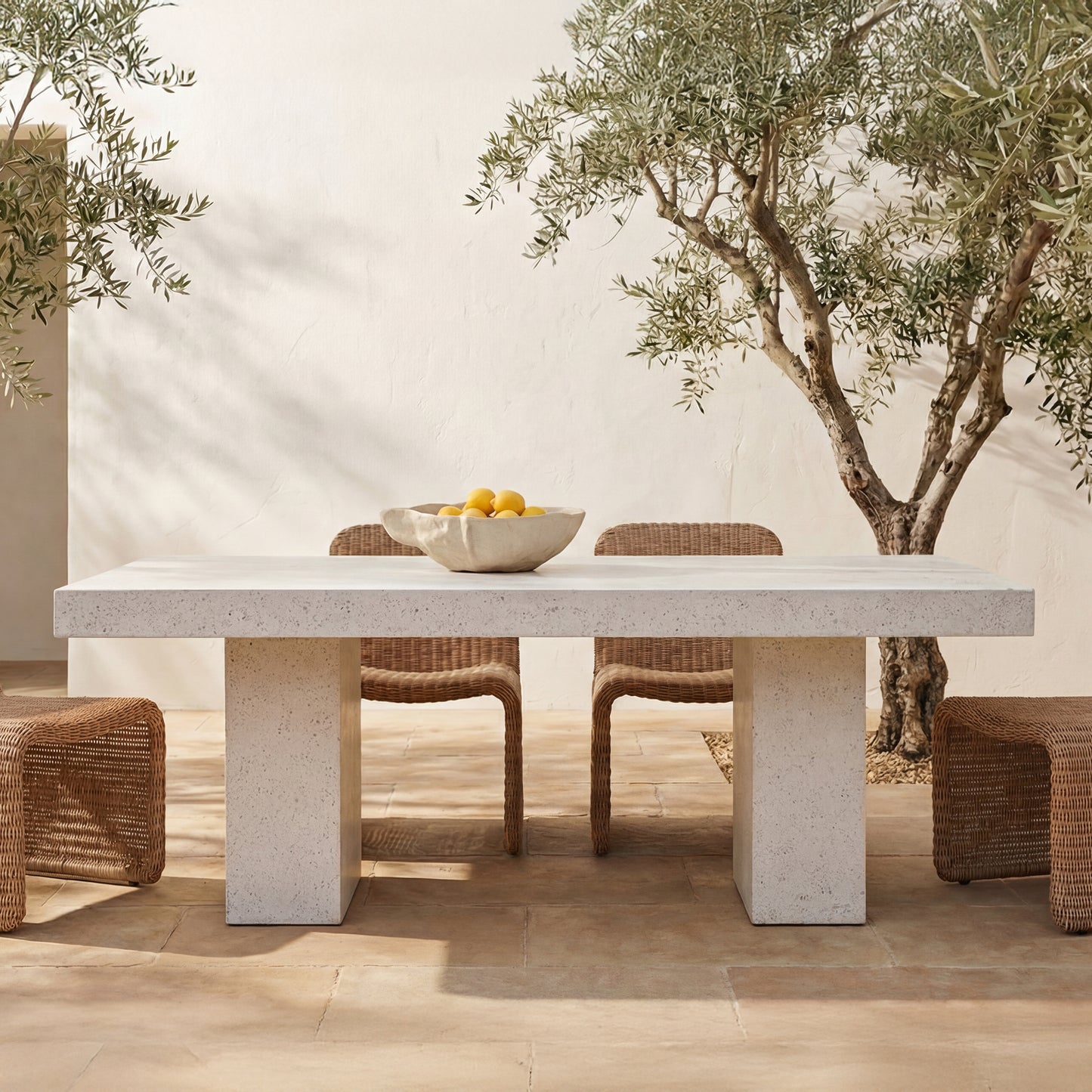 Antonius Outdoor Dining Table Terrazzo by Moe's Home