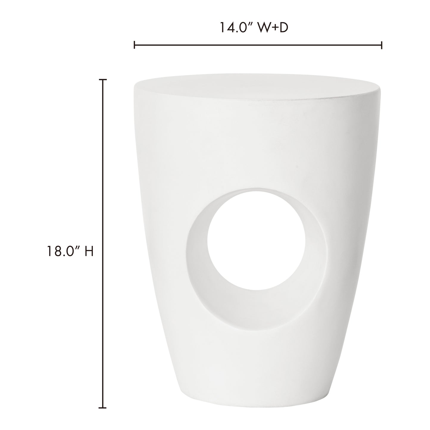 Aylard Outdoor Stool Cream White by Moe's Home