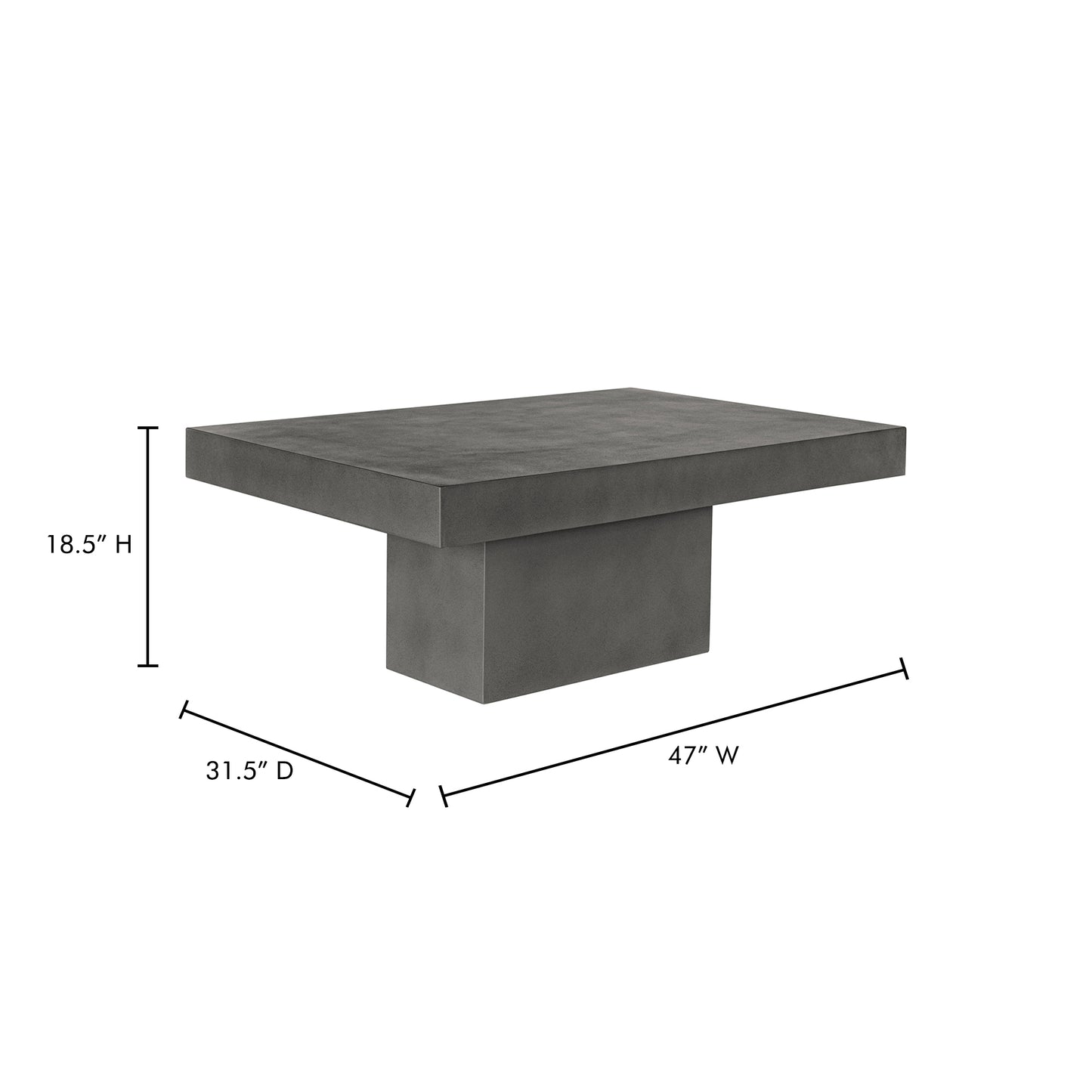 Maxima Outdoor Coffee Table Dark Grey by Moe's Home