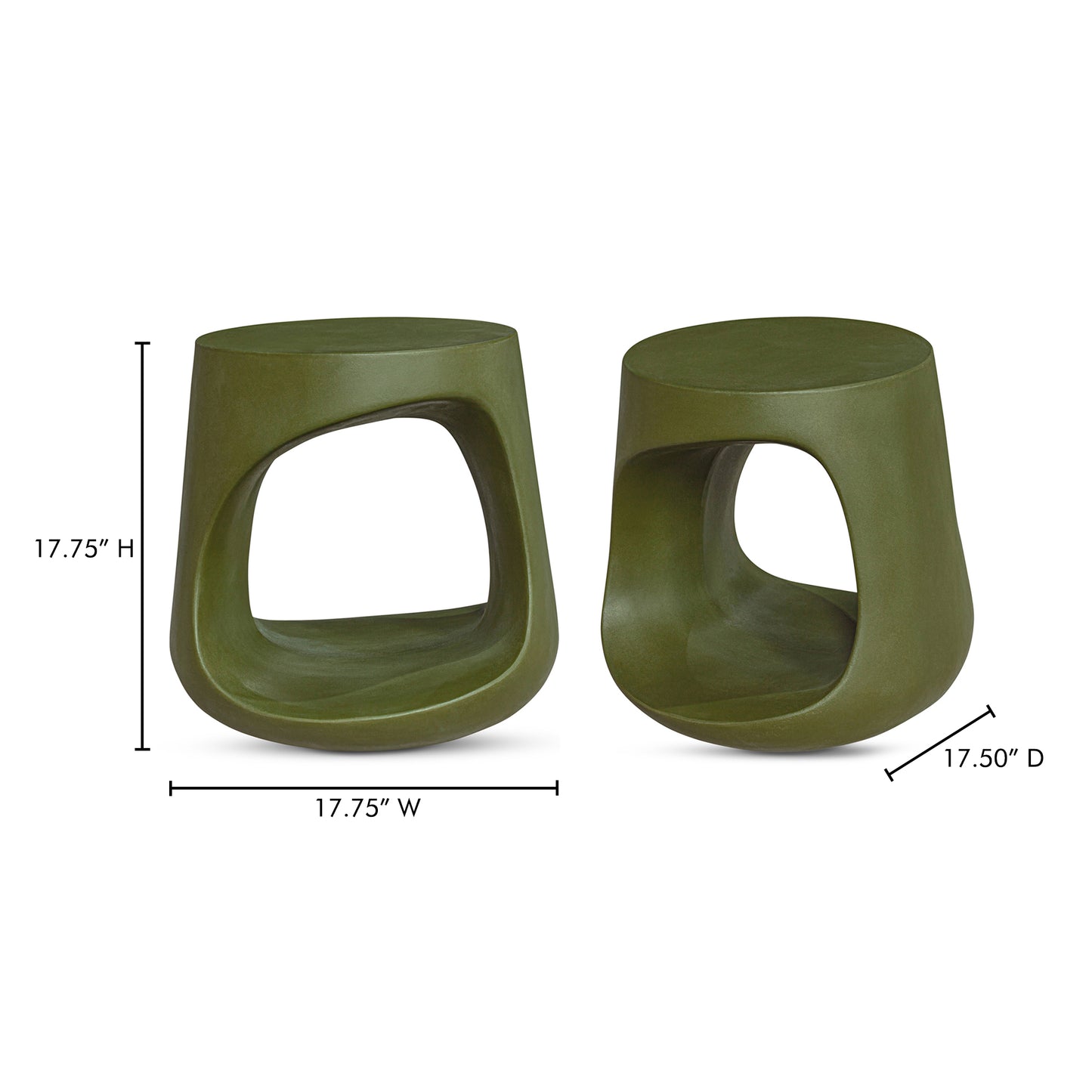 Rothko Outdoor Stool Green by Moe's Home