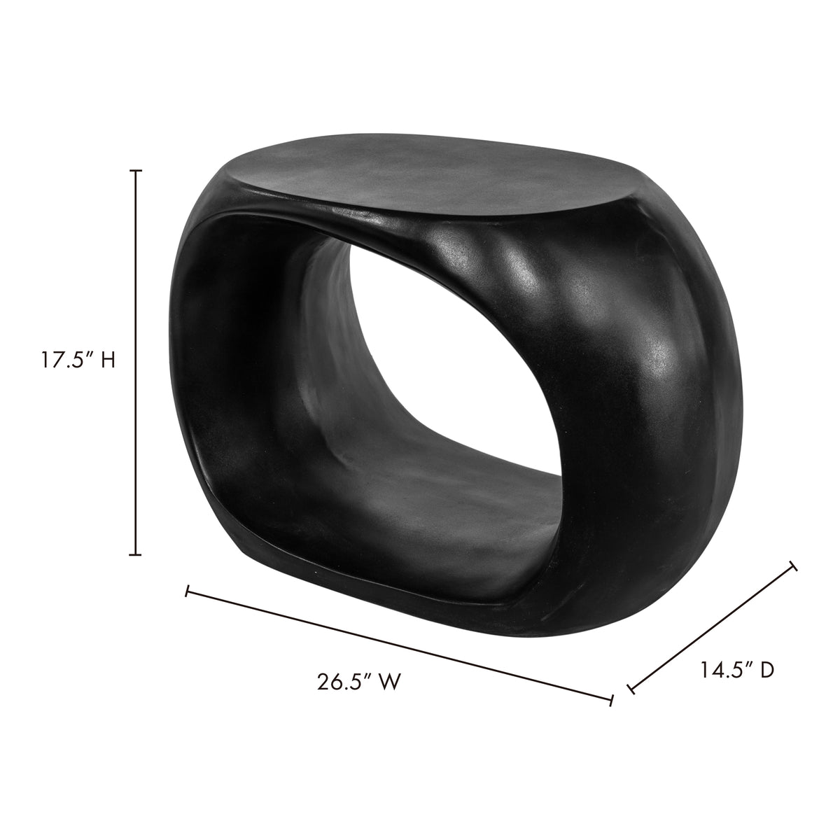 Albers Outdoor Stool Black by Moe's Home