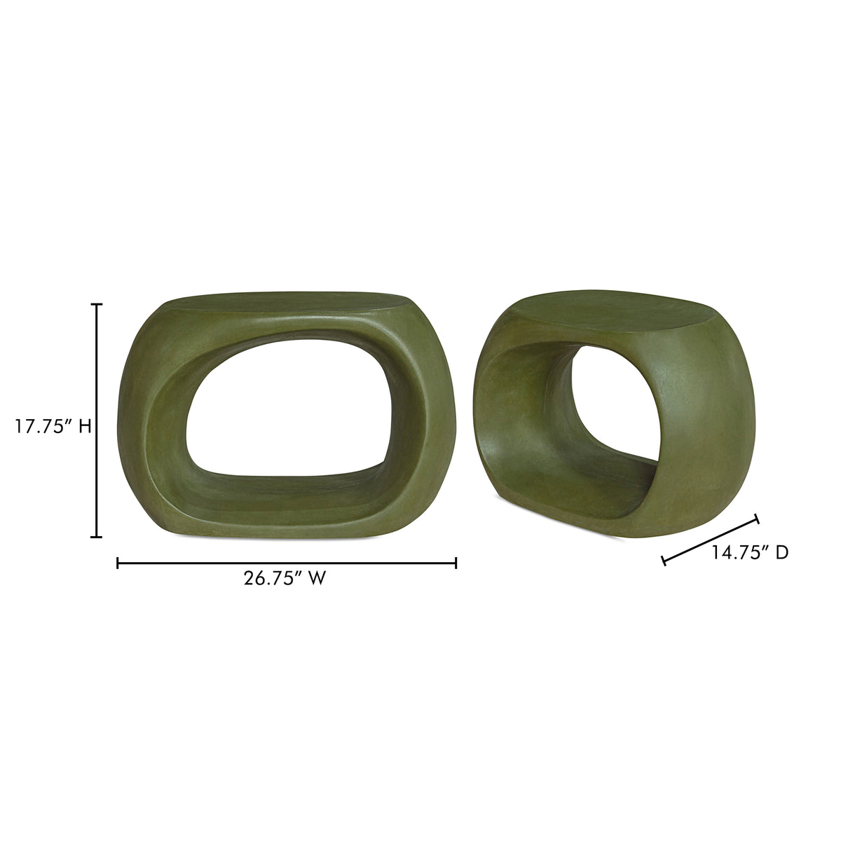 Albers Outdoor Stool Green by Moe's Home