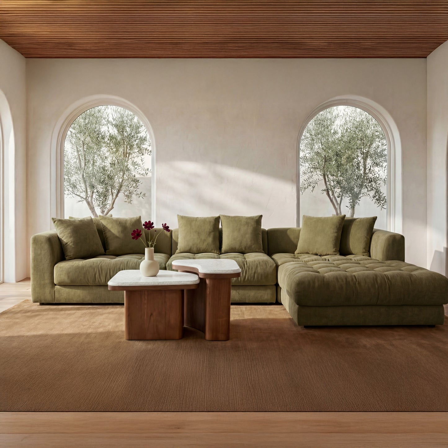 Abi Nesting Coffee Table Beige Cosmos by Moe's Home
