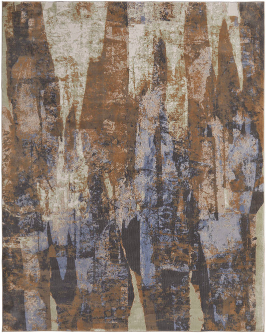 Clio 39K6F Blue/Gray Rug by Feizy