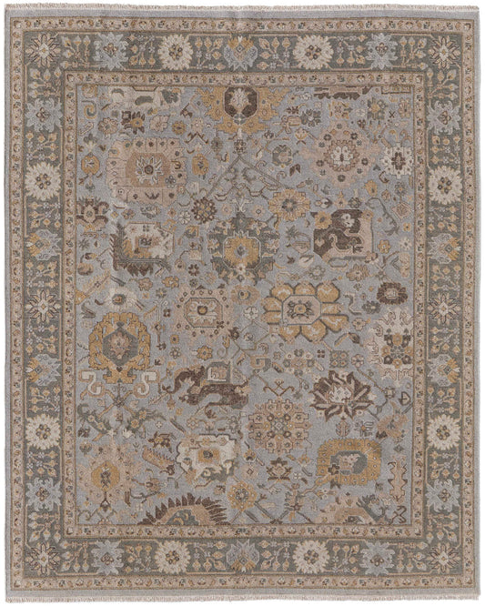 Corbitt 0612F Blue/Gold Rug by Feizy