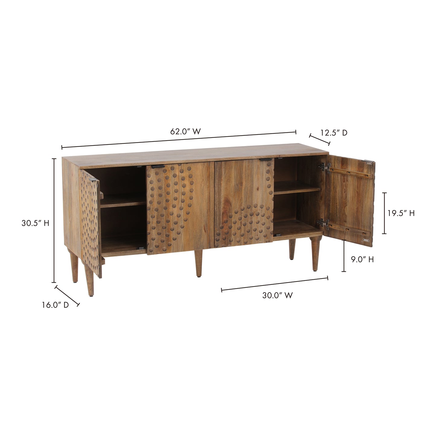 Infinity Sideboard Light Grey by Moe's Home