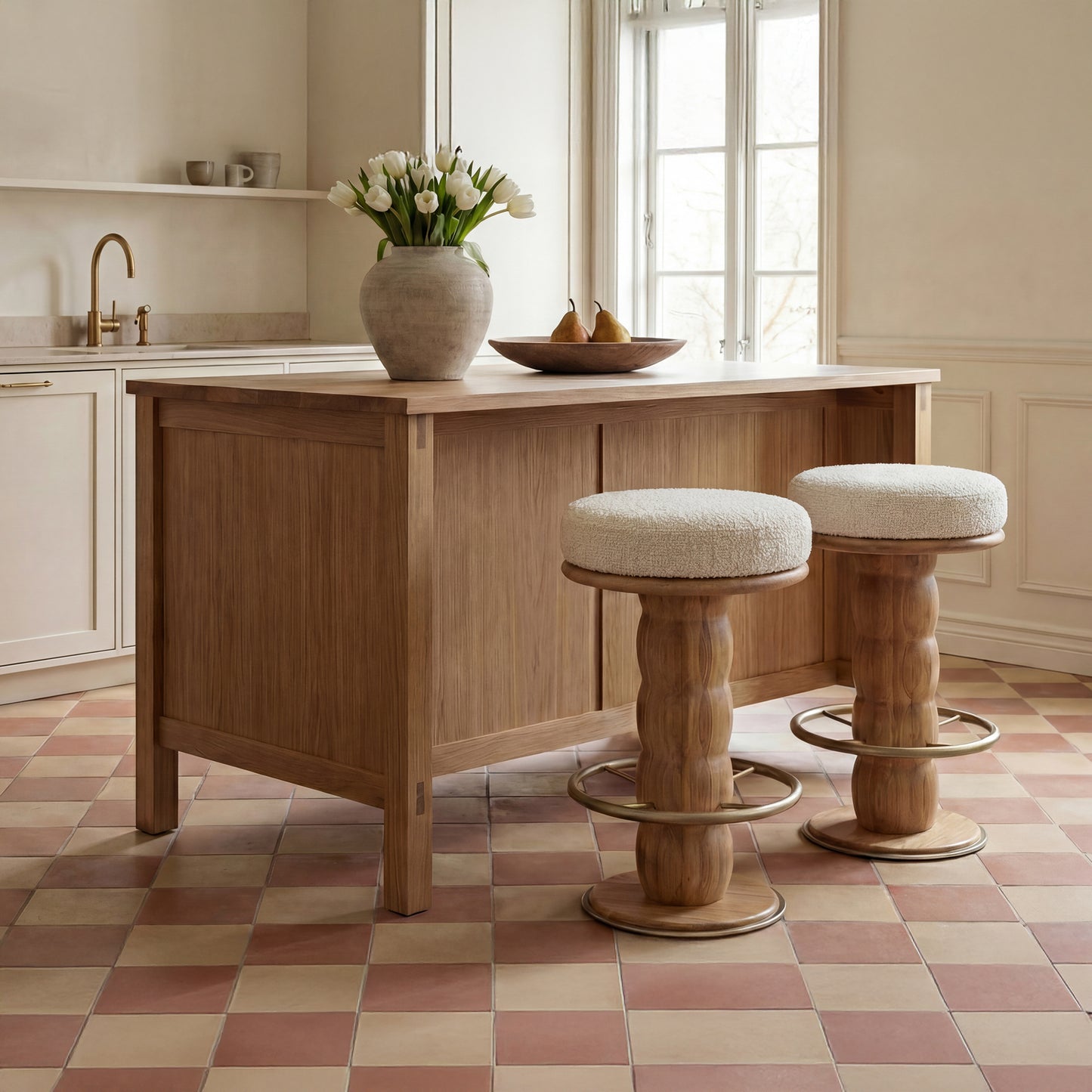Nio Swivel Counter Stool White Mist by Moe's Home