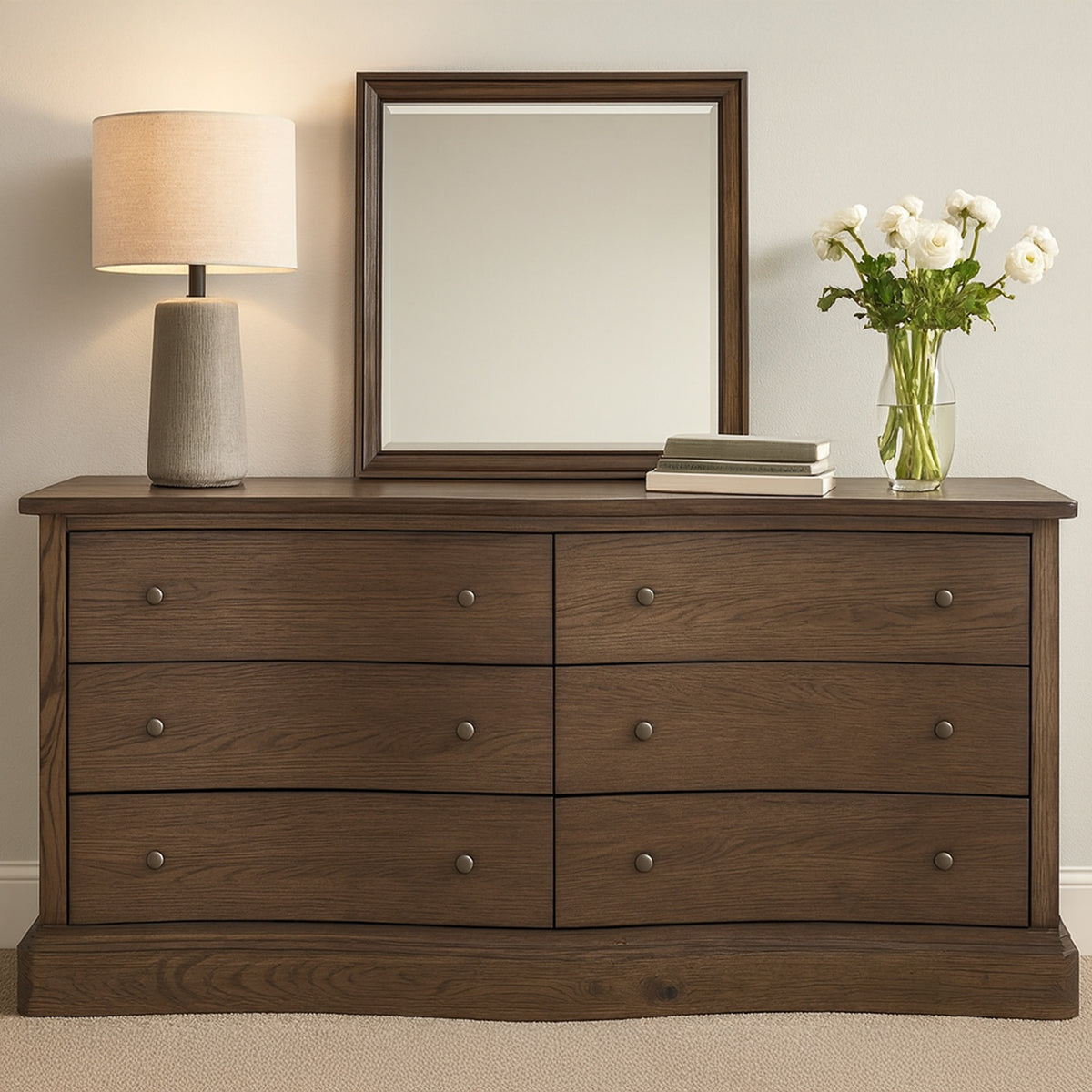 Clarence 6 Drawer Dresser Warm by Moe's Home