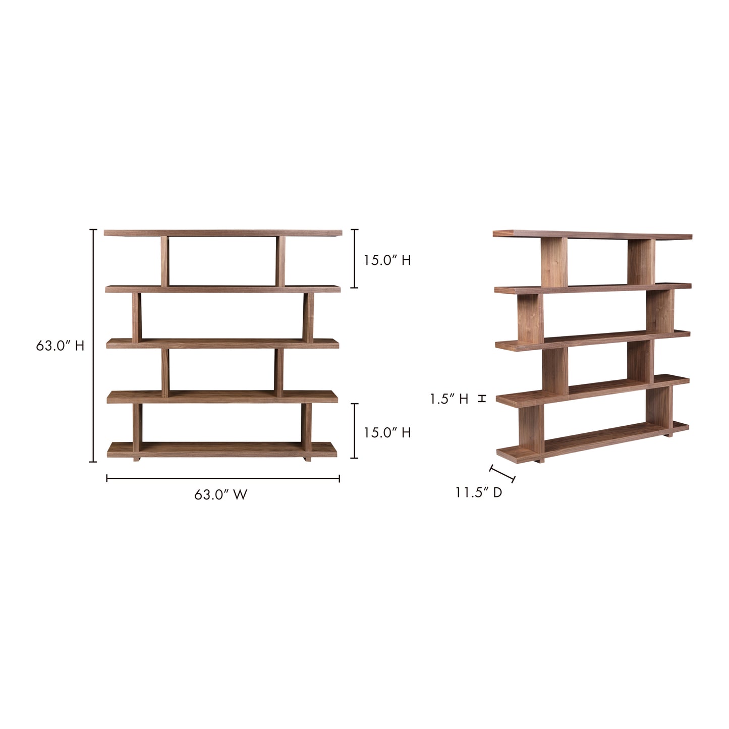 Miri Large Shelf Brown by Moe's Home