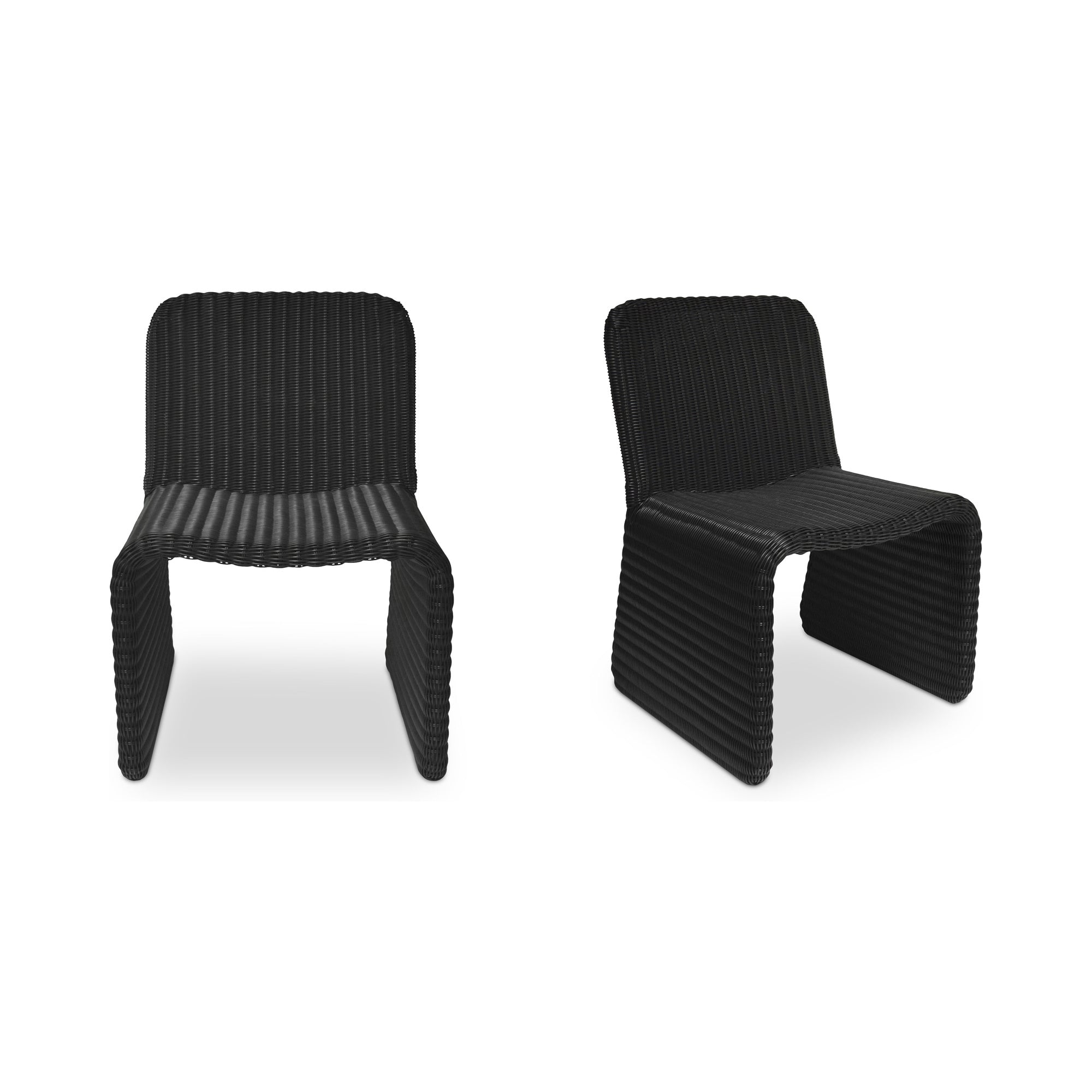 Ella Outdoor Dining Chair Charcoal-Set of Two by Moe's Home