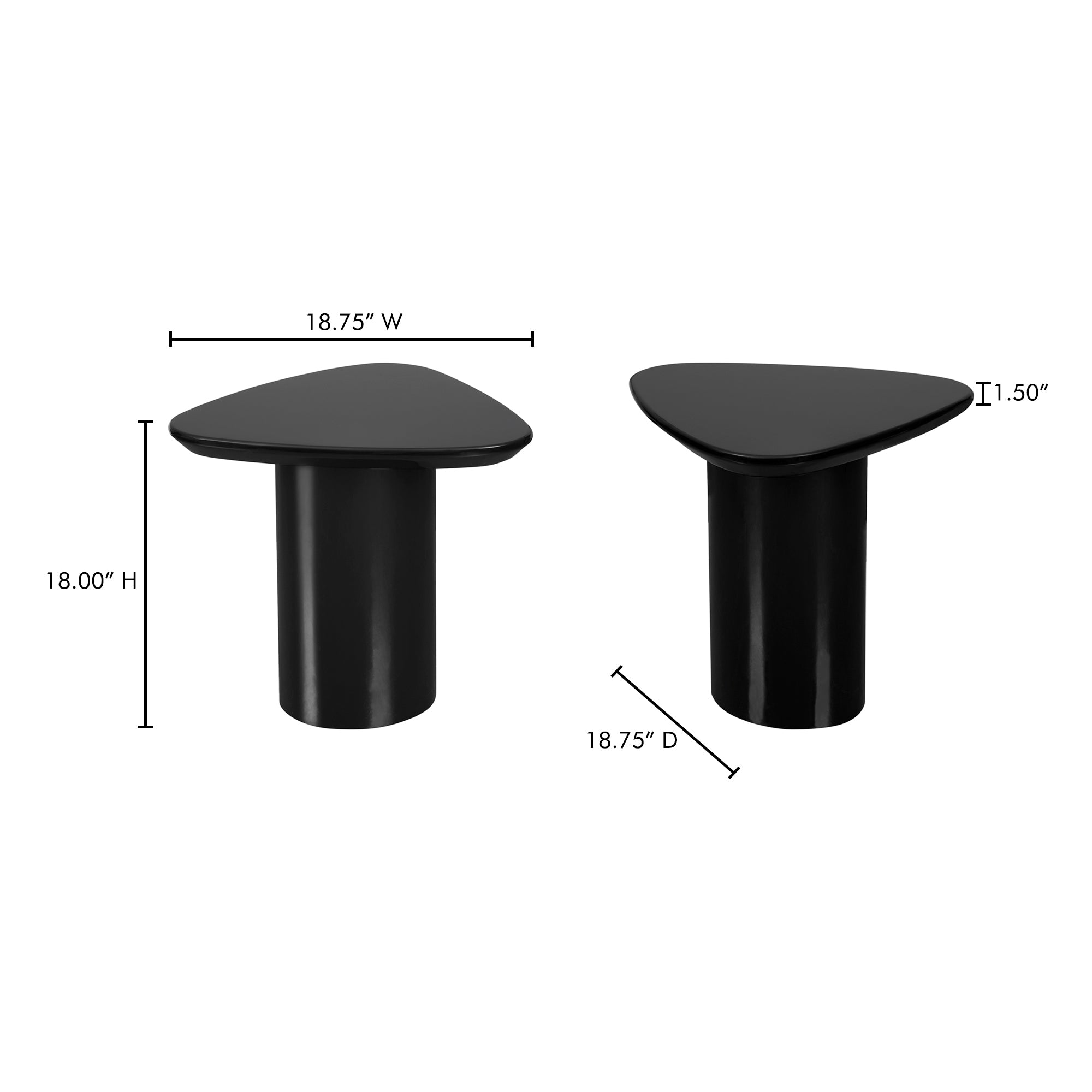 Eden Accent Table Black Lacquer