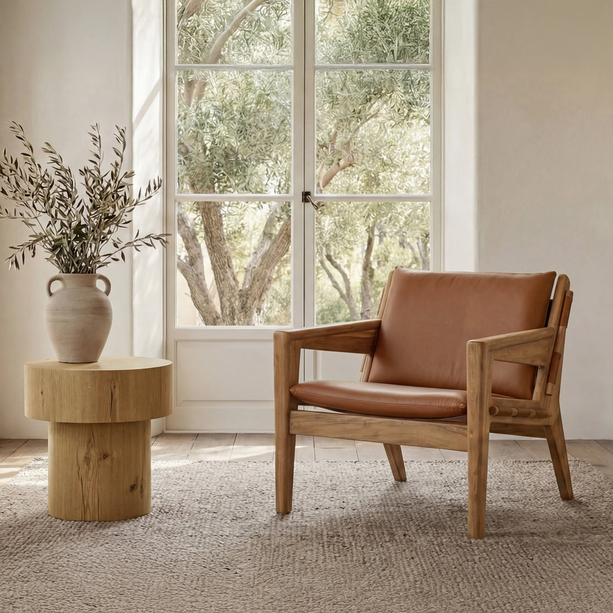 Corey Side Table Rustic by Moe's Home
