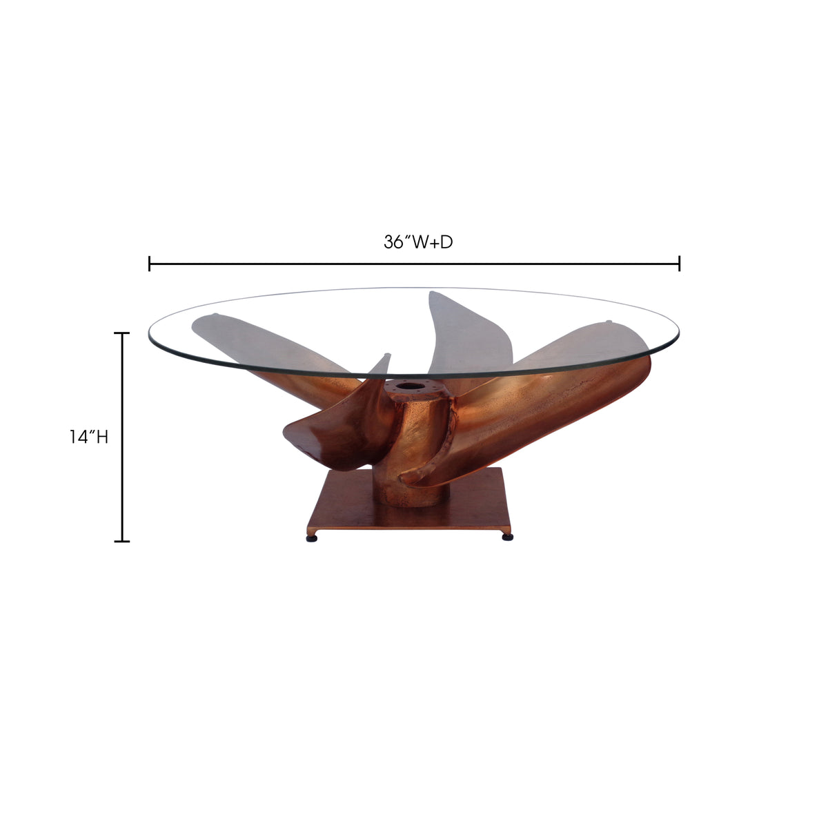 Archimedes Coffee Table Copper by Moe's Home