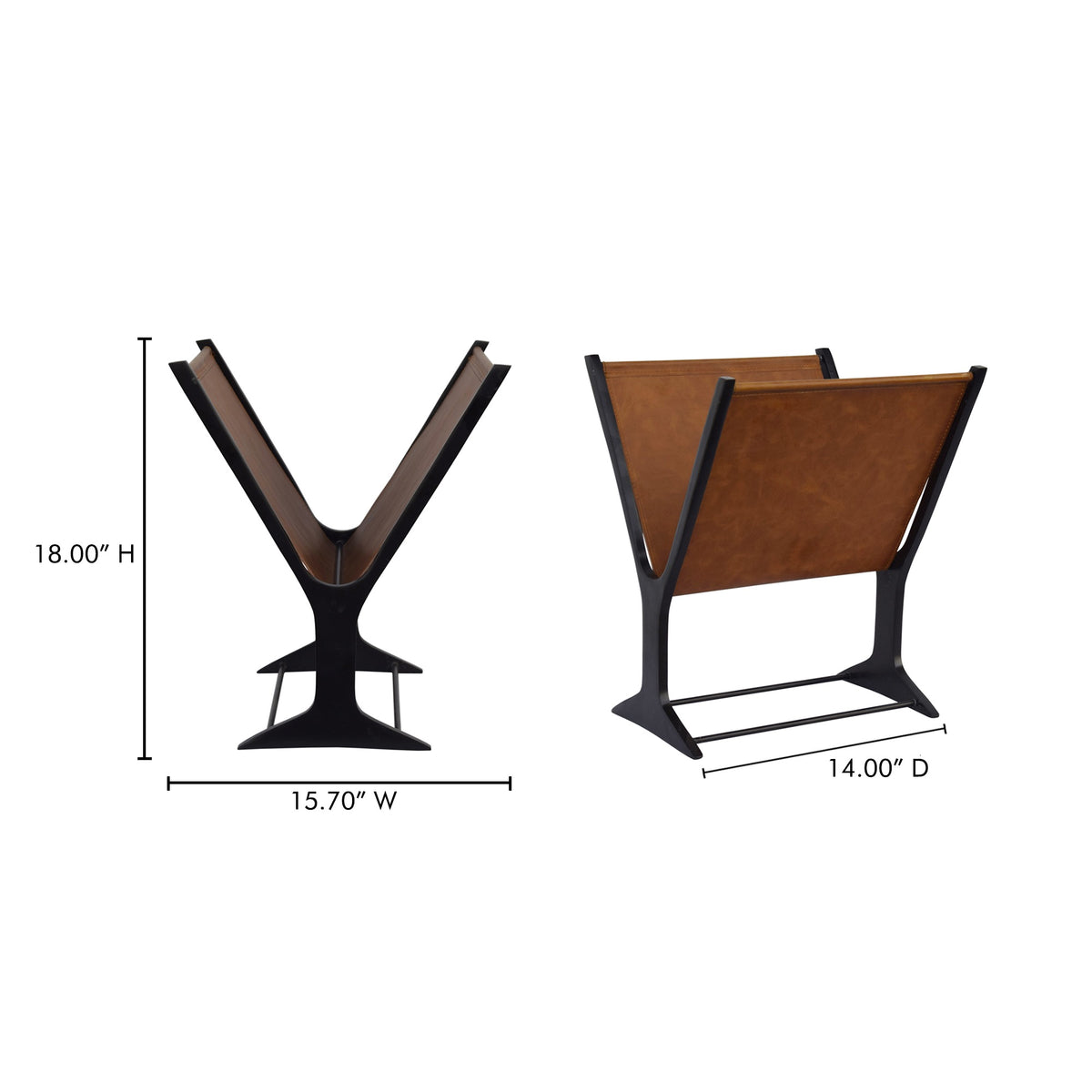 Ziff Magazine Holder Light Brown by Moe's Home