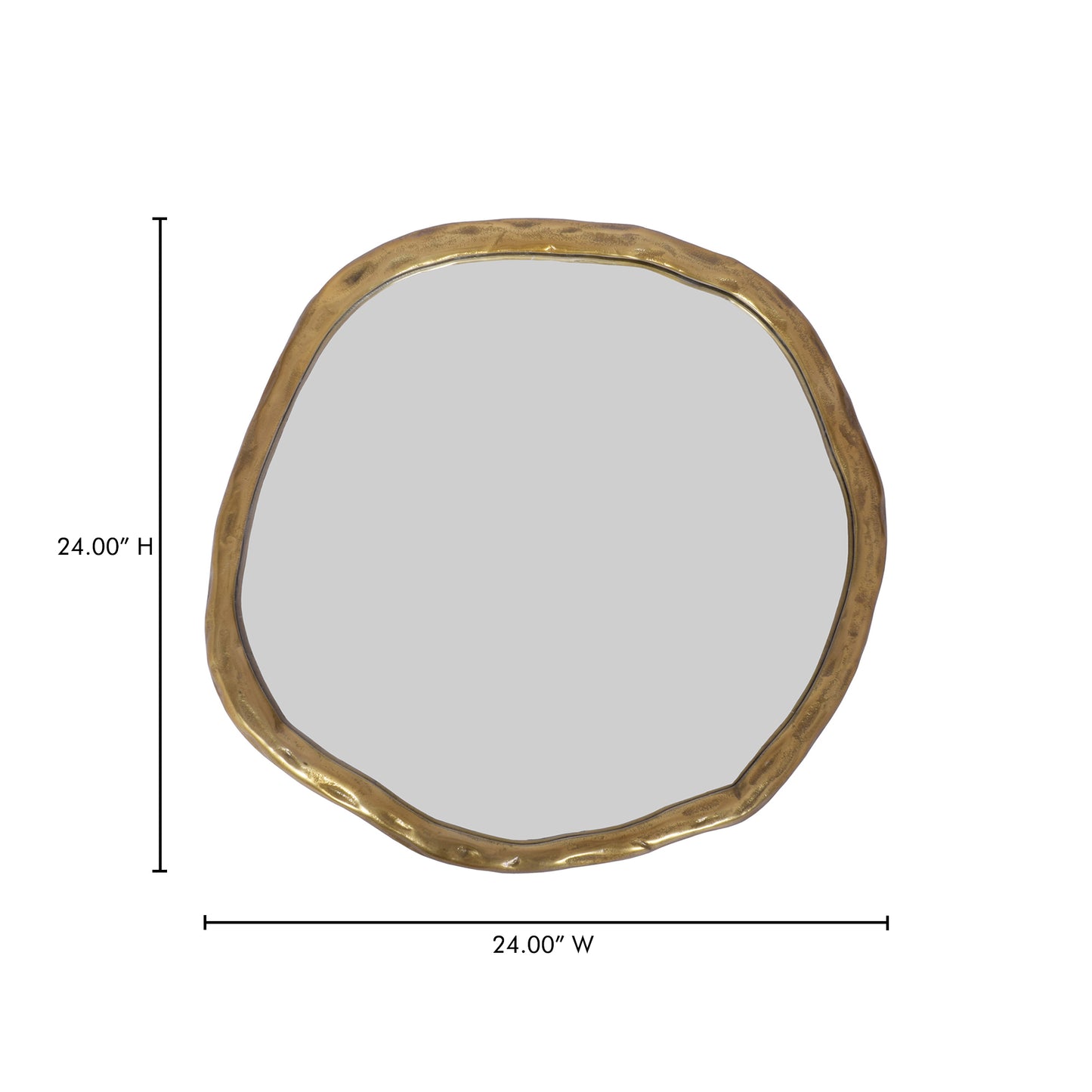 Foundry Small Mirror Gold by Moe's Home