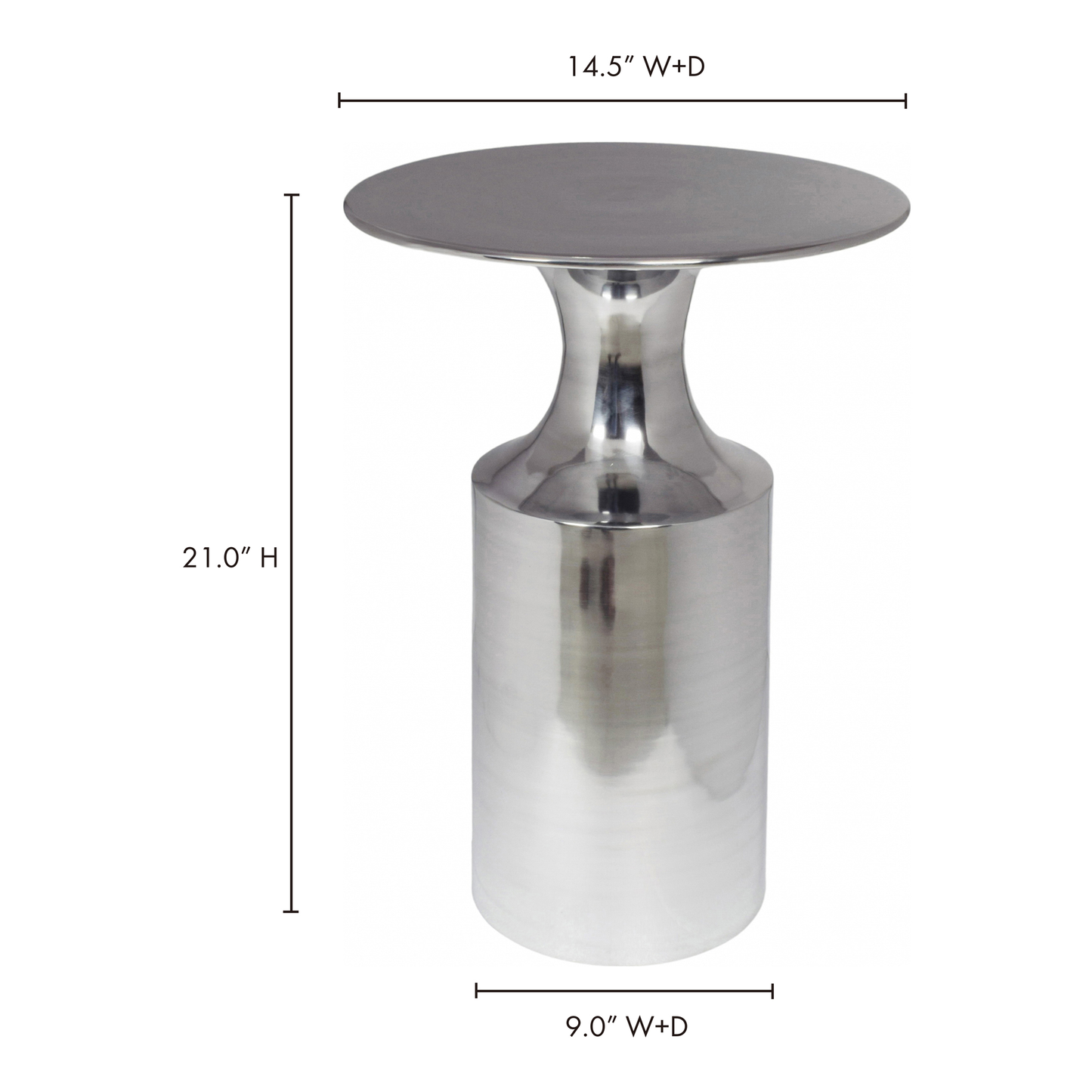 Rassa Accent Table Silver by Moe's Home