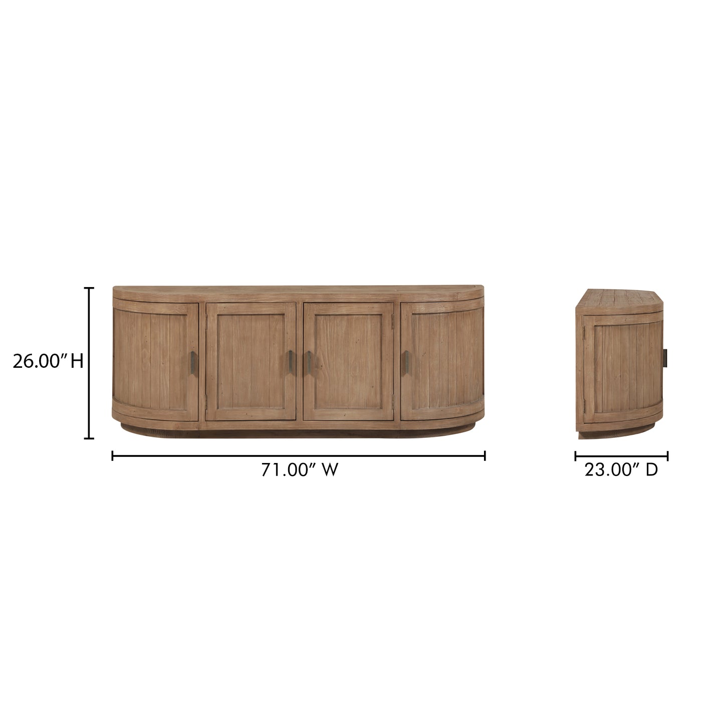 Nicola Media Cabinet Natural by Moe's Home