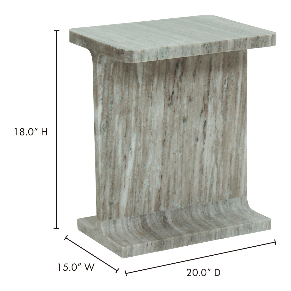 Tullia Accent Table Taupe by Moe's Home