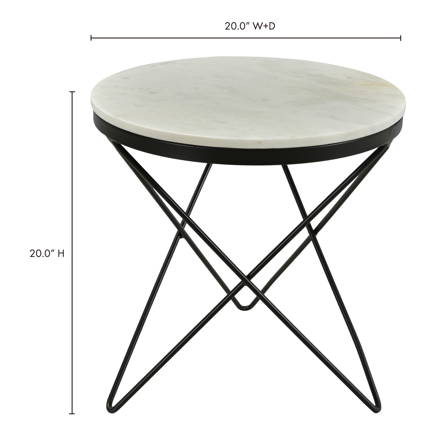 Haley Side Table Black by Moe's Home