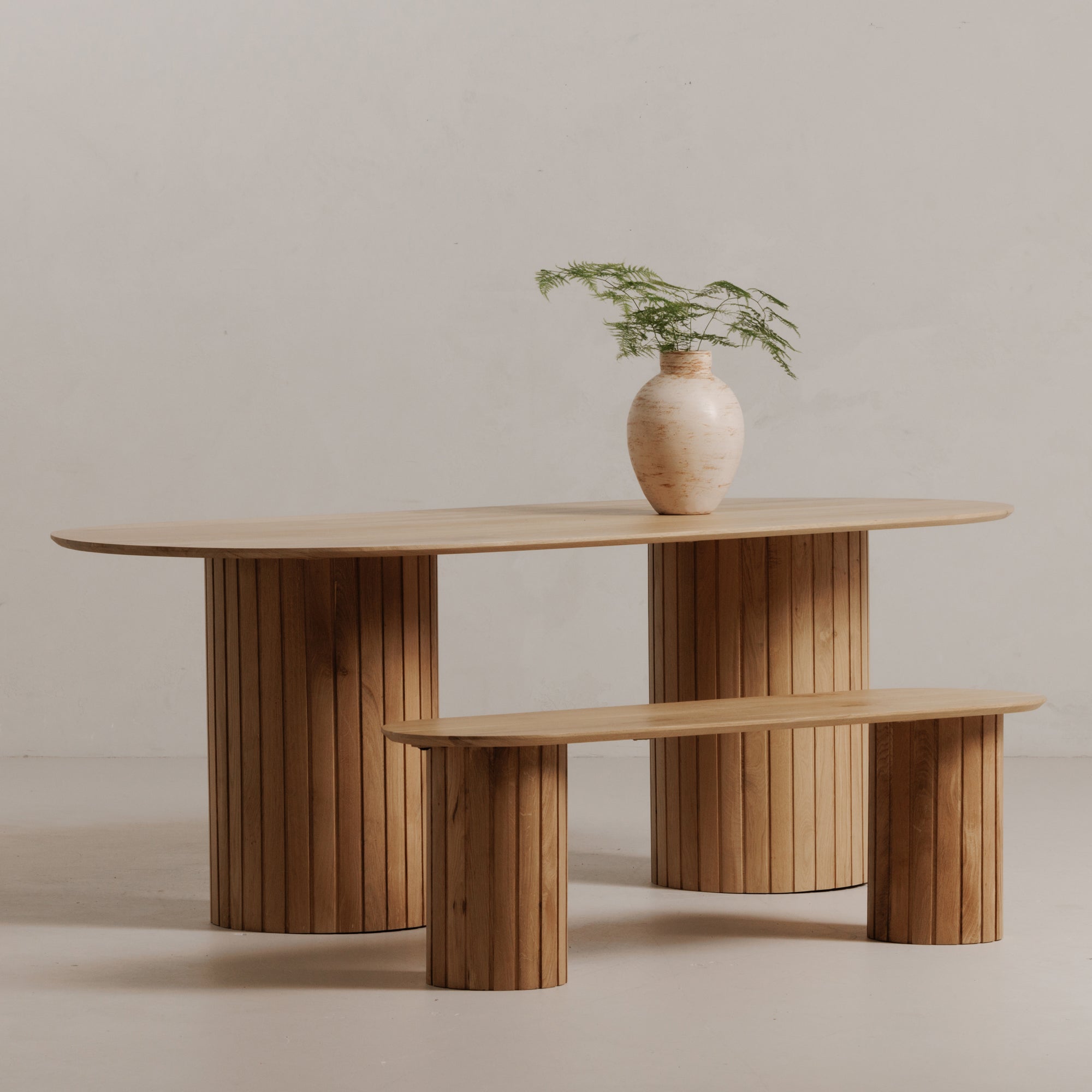 Povera Dining Bench Natural Oak