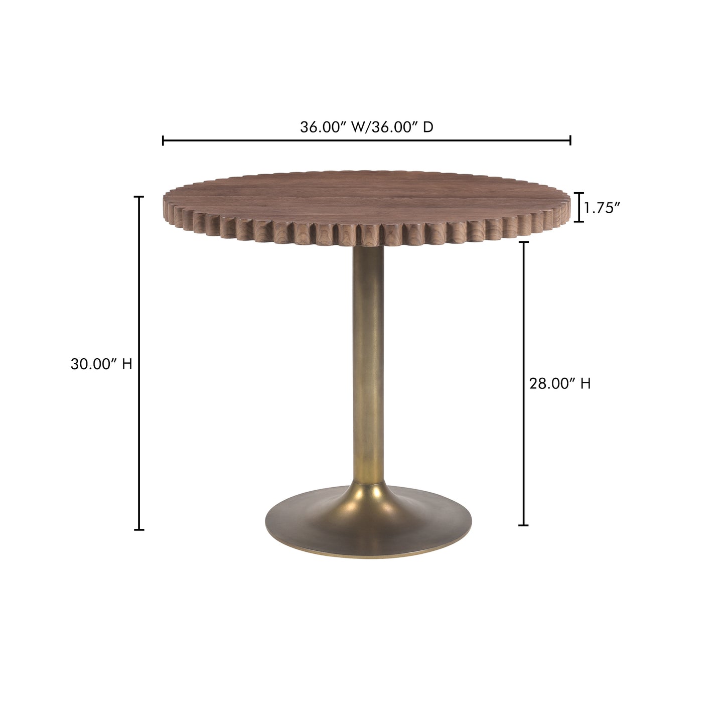Nomi Cafe Table Brown by Moe's Home
