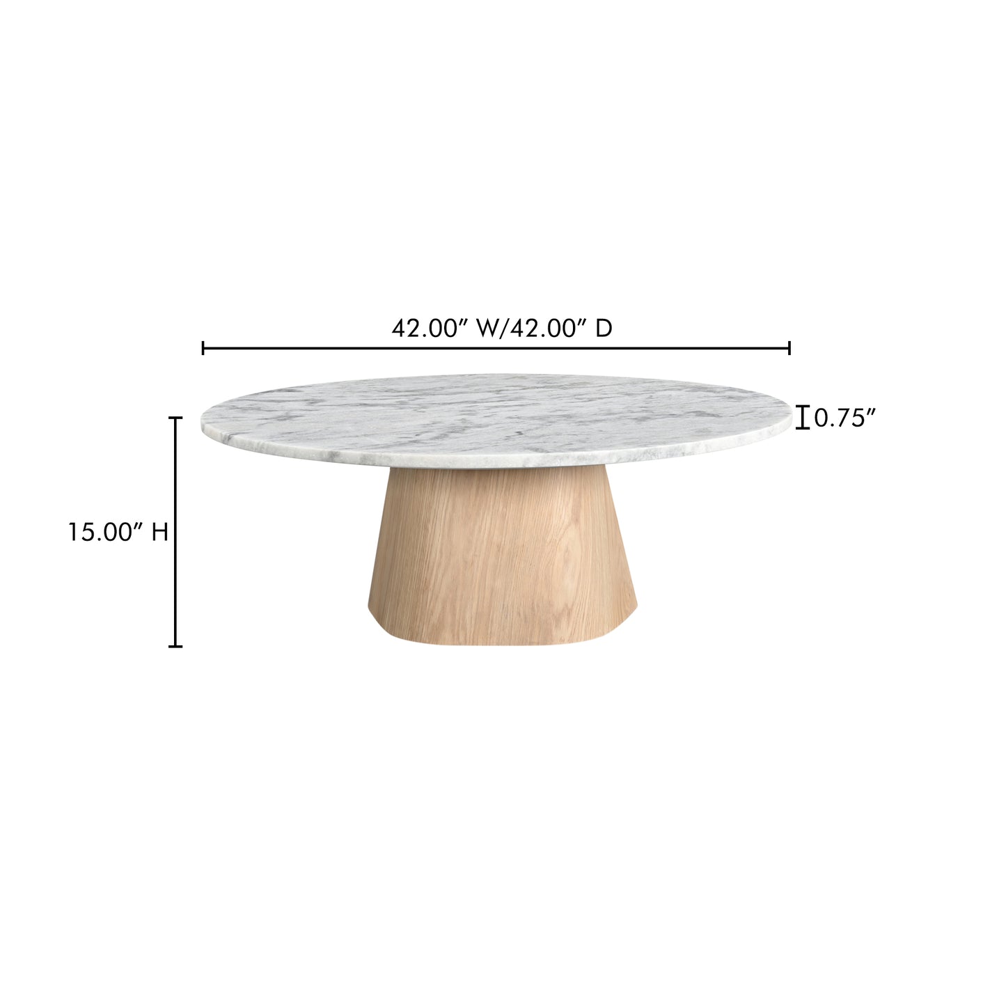 Evelyn Coffee Table Ashen Grey Matrix by Moe's Home