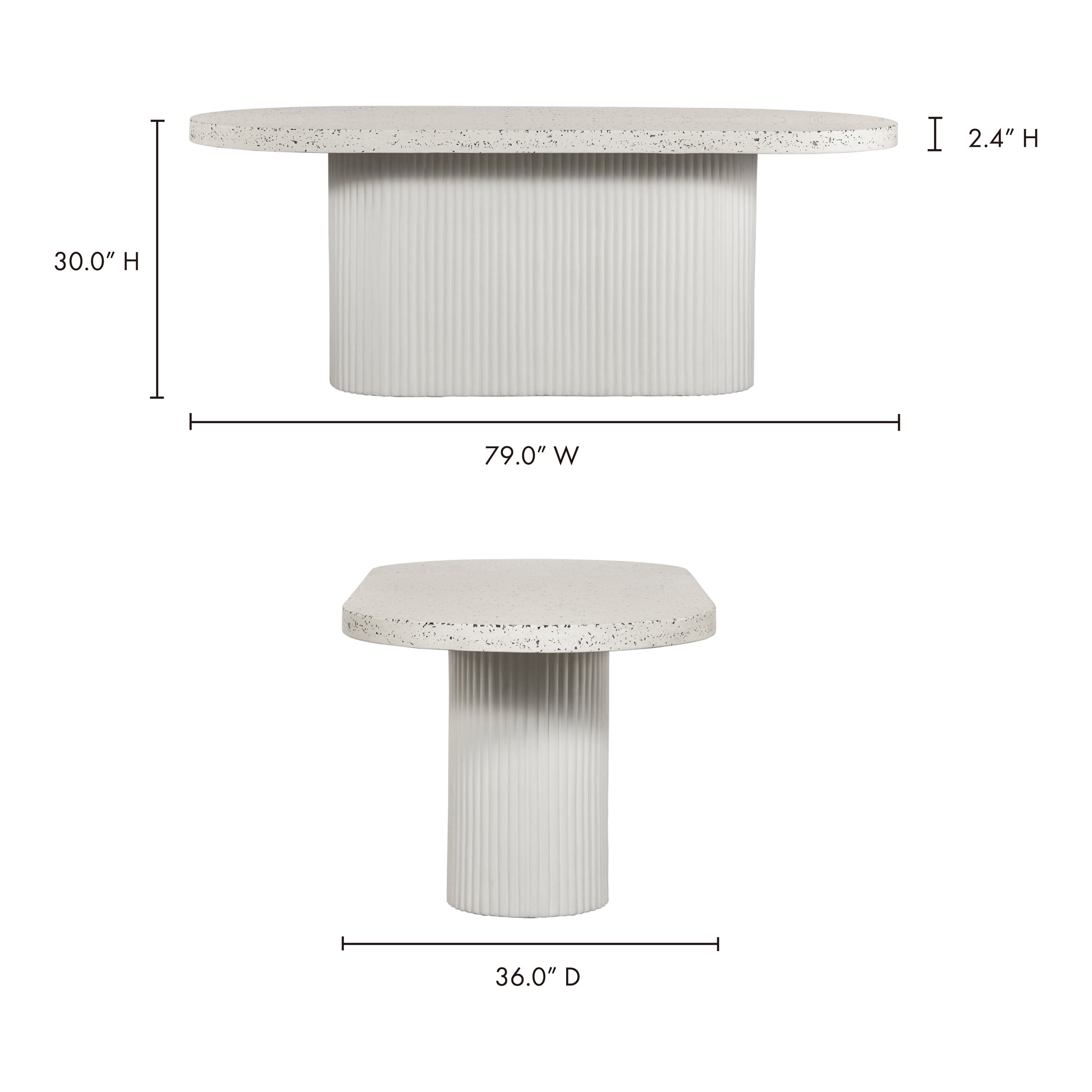 Lyon Outdoor Dining Table Light Grey