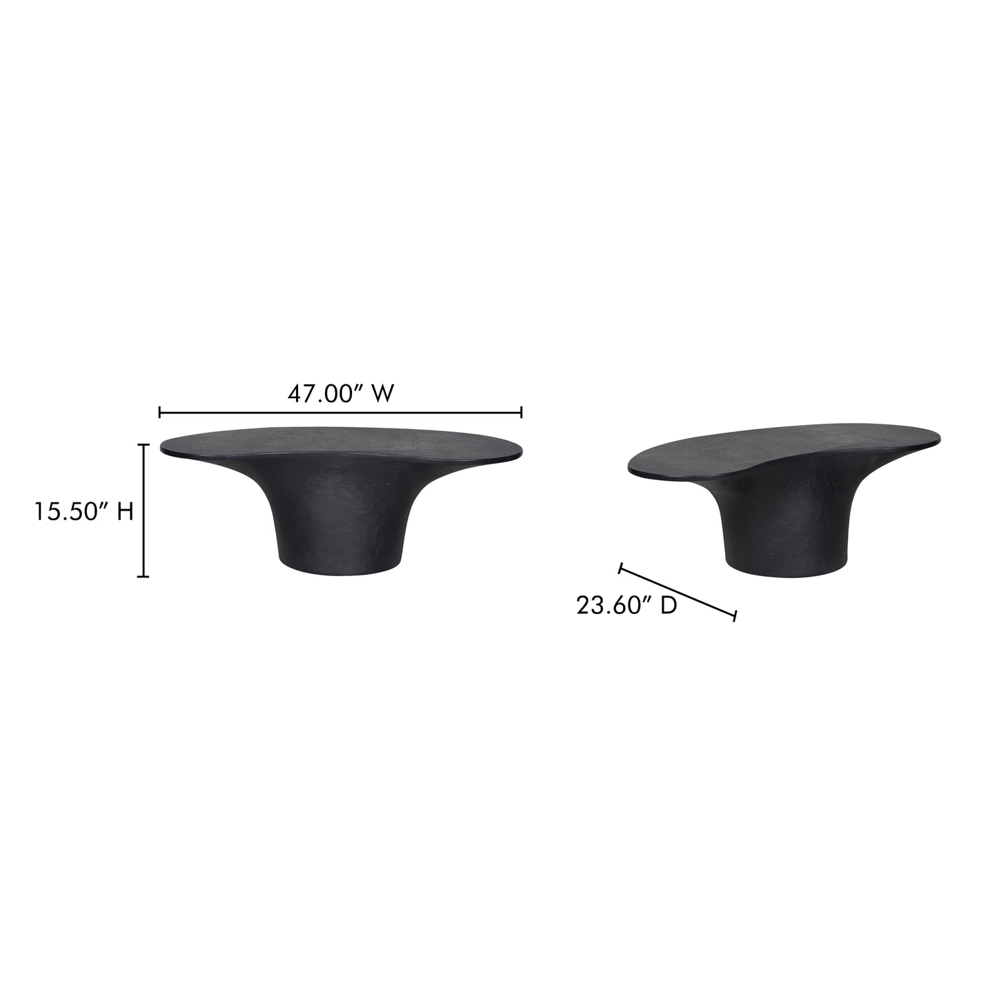Yumi Outdoor Coffee Table Black by Moe's Home