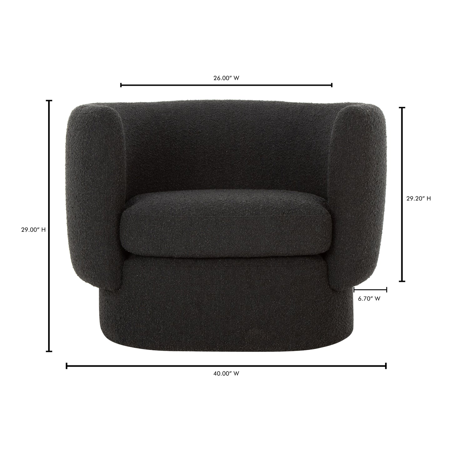 Koba Chair Maya Black by Moe's Home