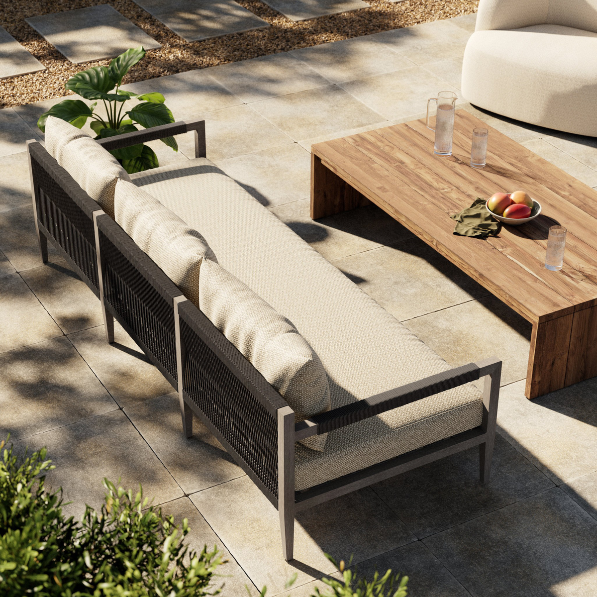 Sherwood Outdoor Sofa, Weathered Grey
