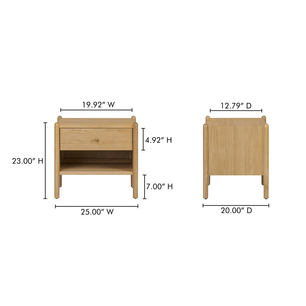 Billy Nightstand Natural by Moe's Home