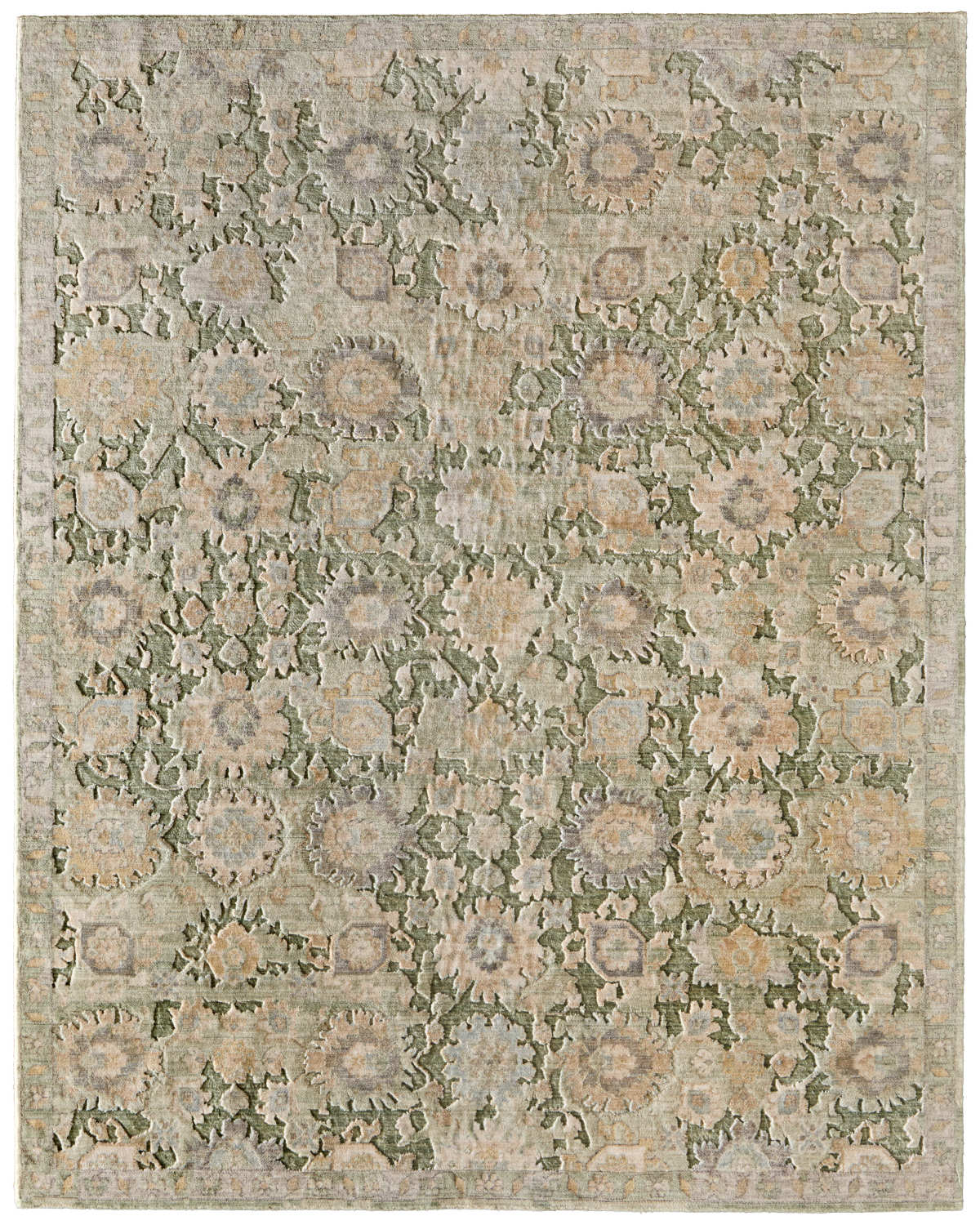 Jaxson 39UHF Green/Gold Rug by Feizy