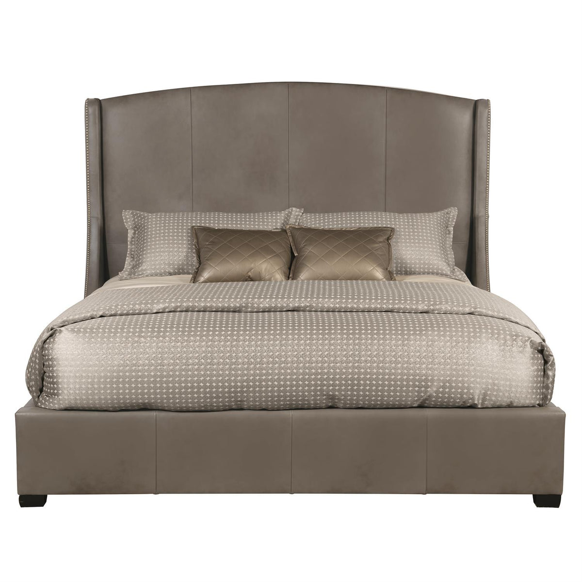 Cooper Leather Shelter Bed Queen (64" H) by Bernhardt