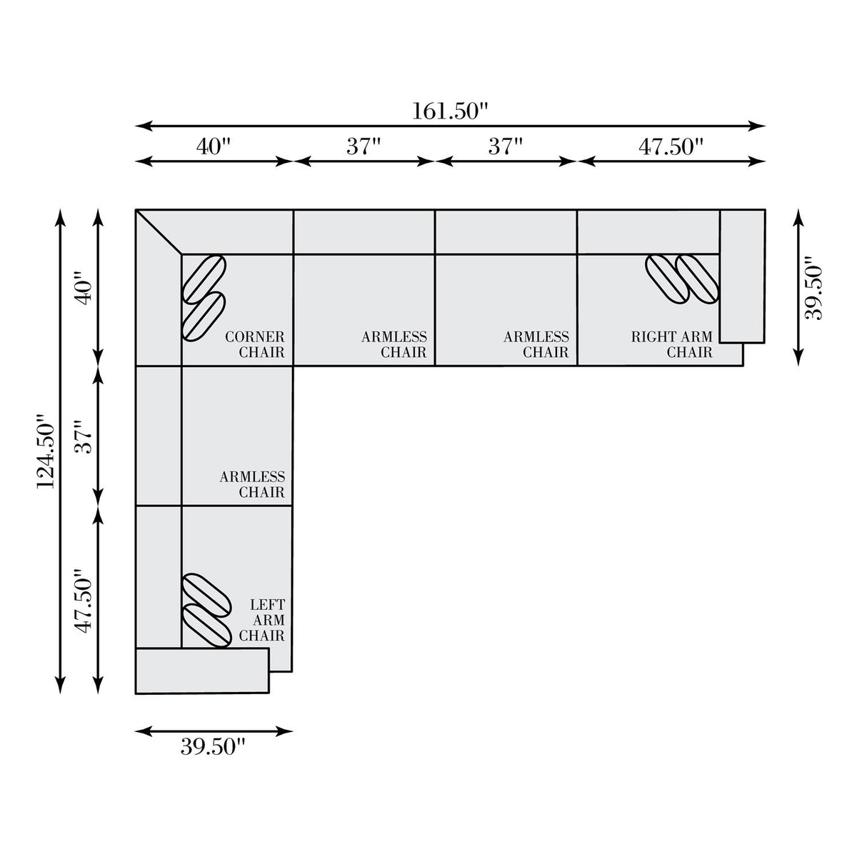 Rylan Fabric Sectional by Bernhardt