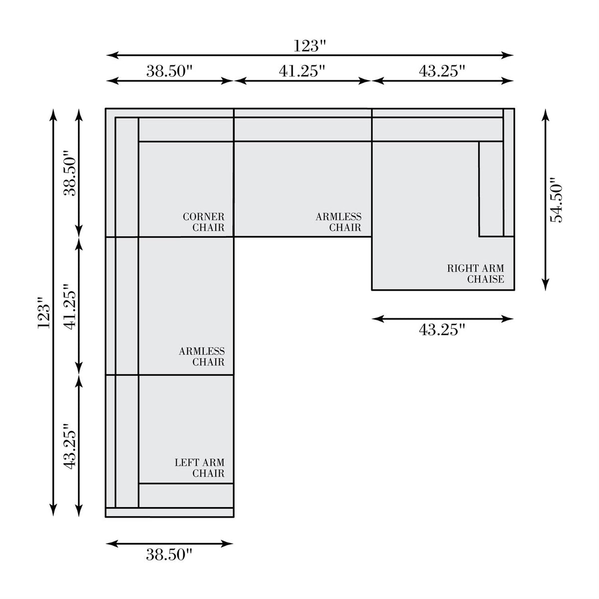Parker Fabric Sectional (K2311) by Bernhardt