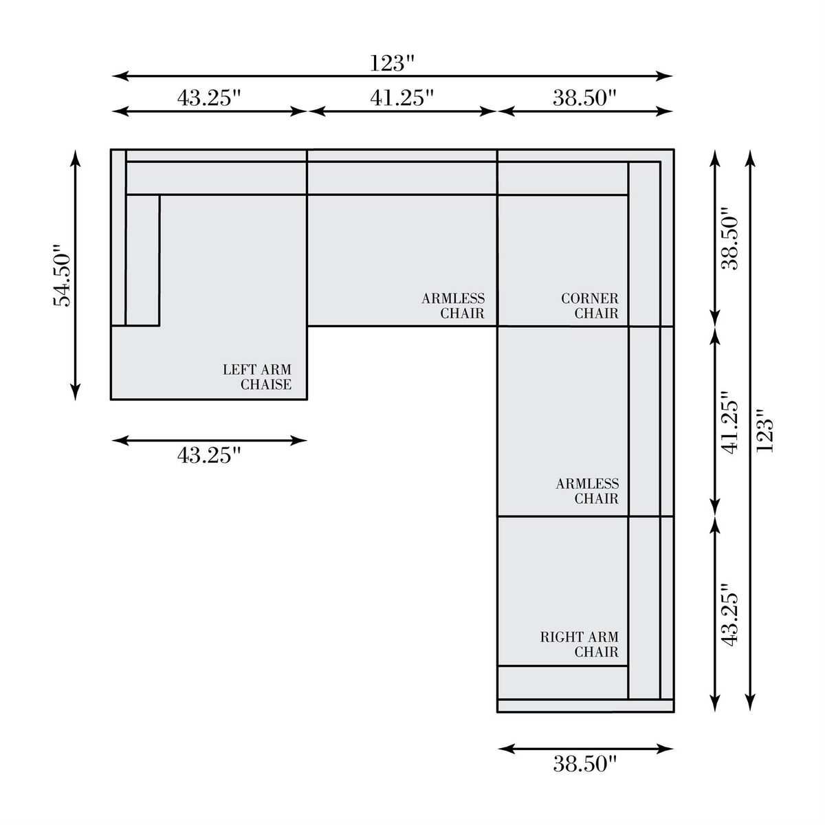 Parker Fabric Sectional (K2349) by Bernhardt