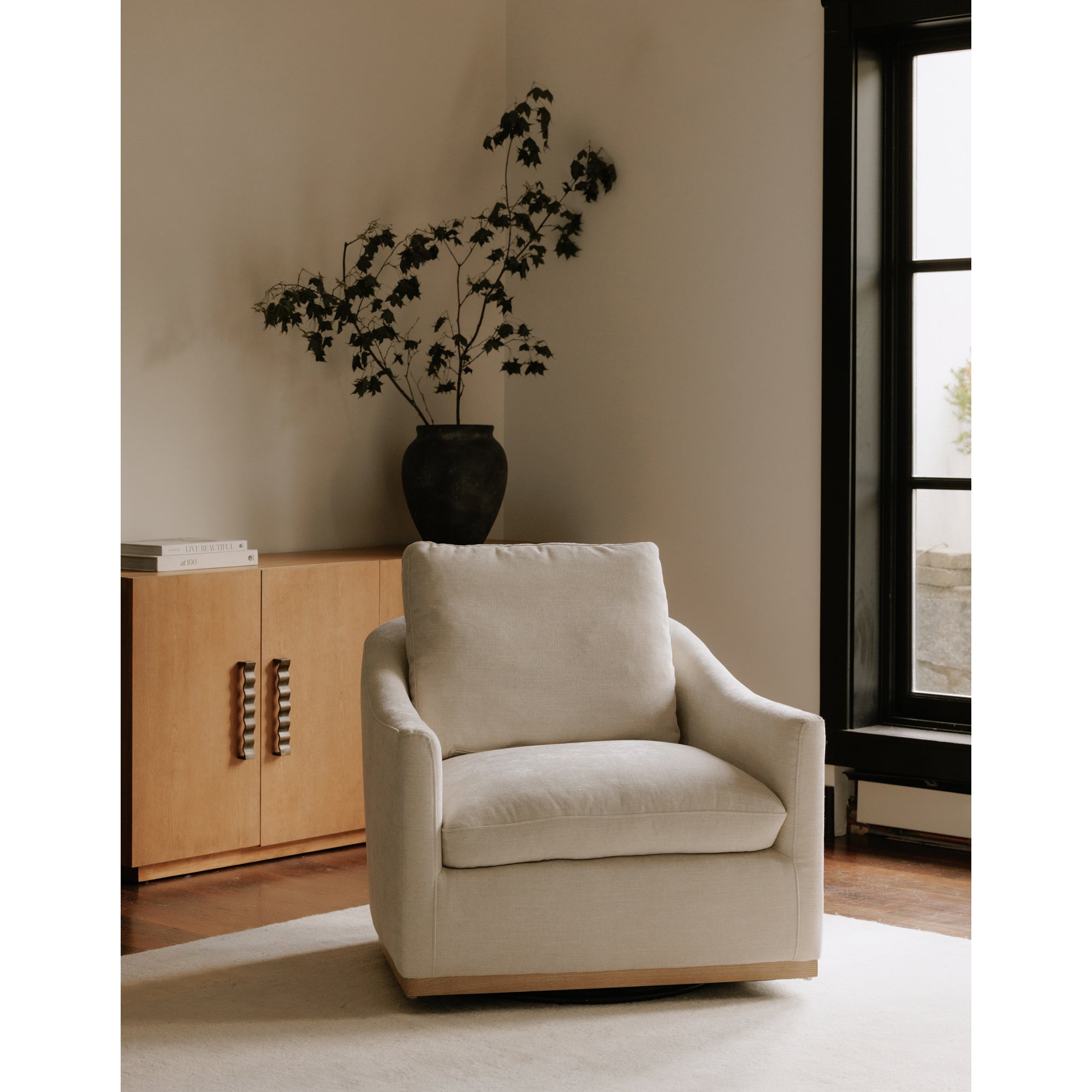 Linden Swivel Chair Soft by Moe's Home