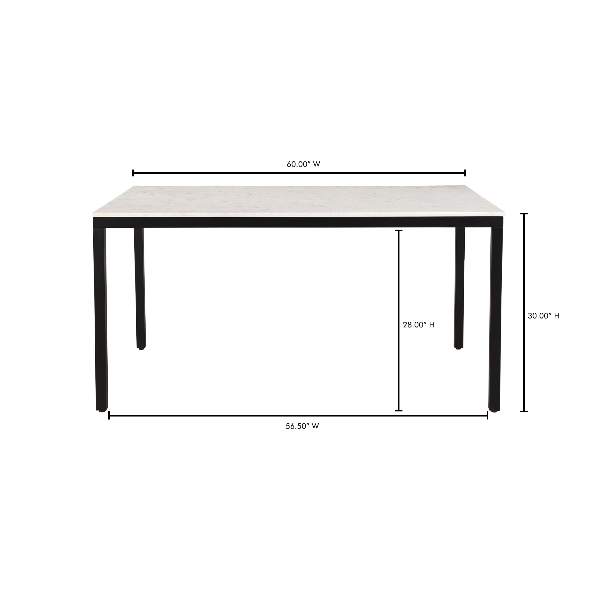 Parson Marble Small Dining Table White