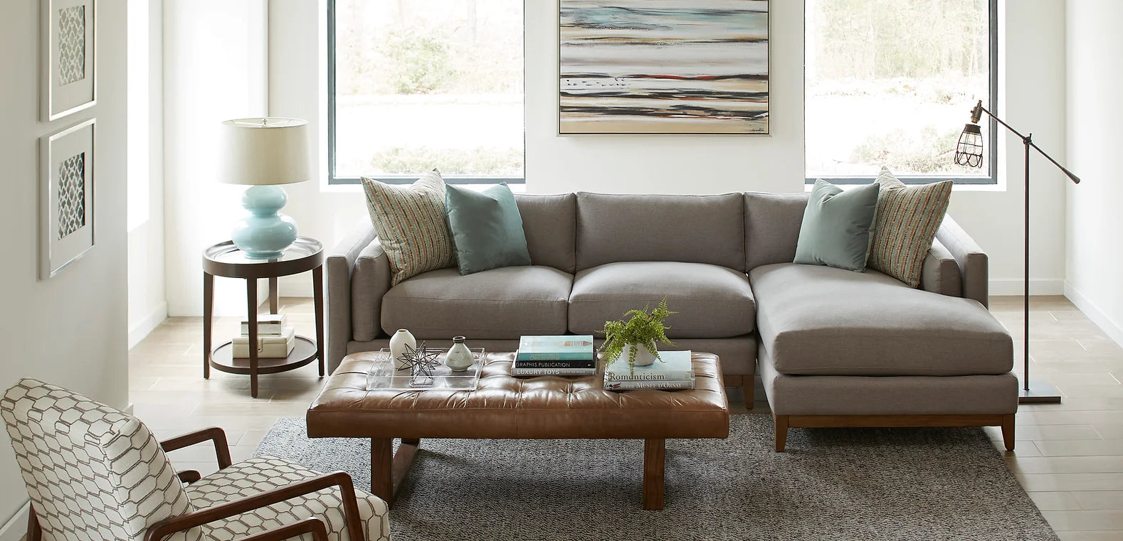 KELSEY RIGHT-ARM L-SECTIONAL WITH MODULAR CORNER