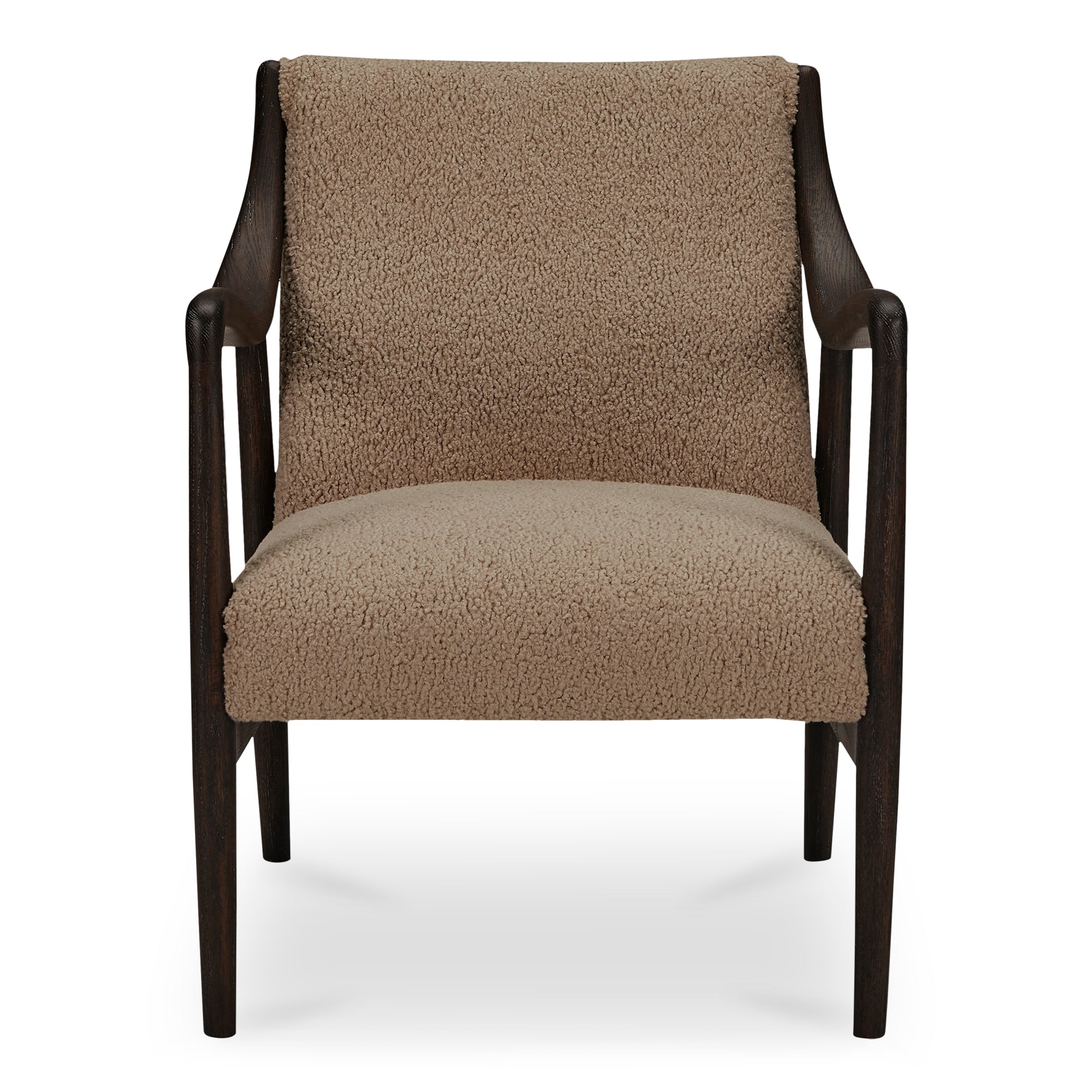 Yates Accent Chair Beige Faux Shearling by Moe's Home