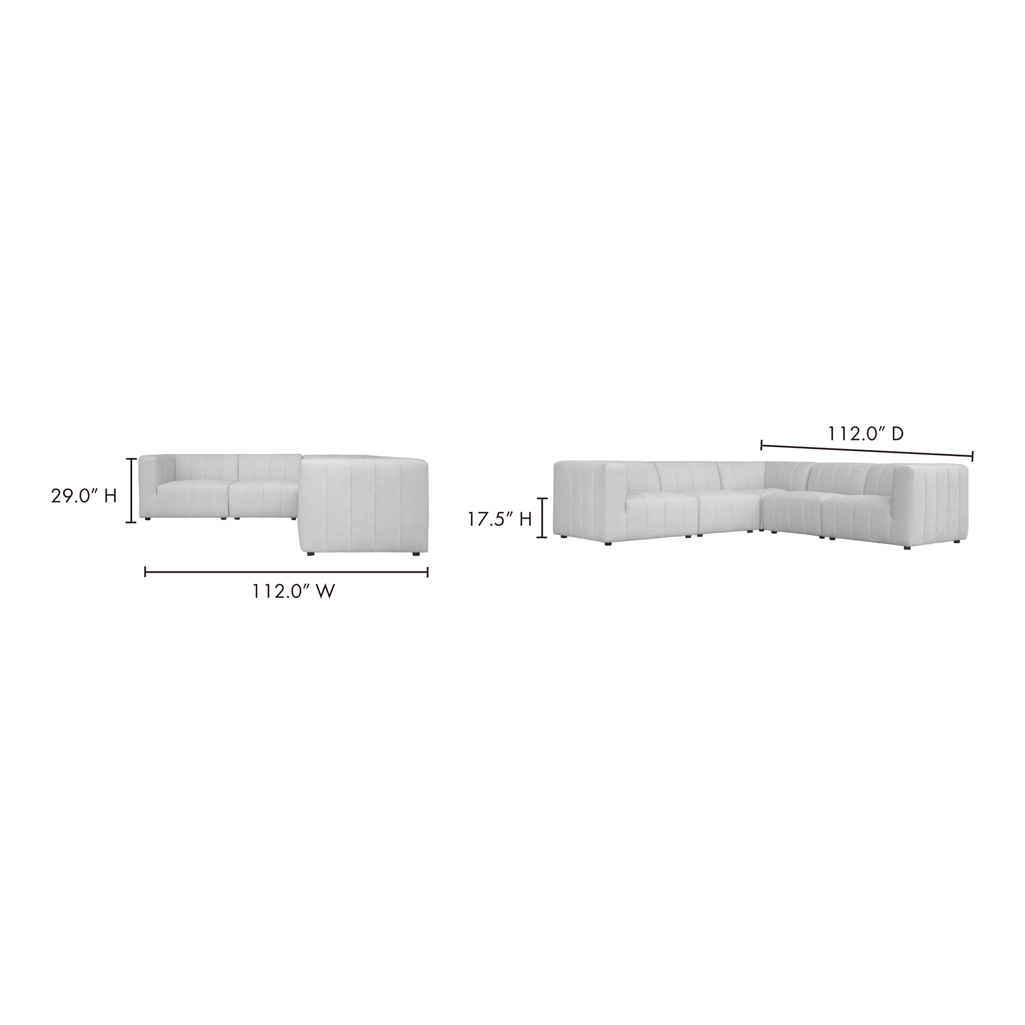 Lyric Classic L-Modular Sectional Oatmeal Beige