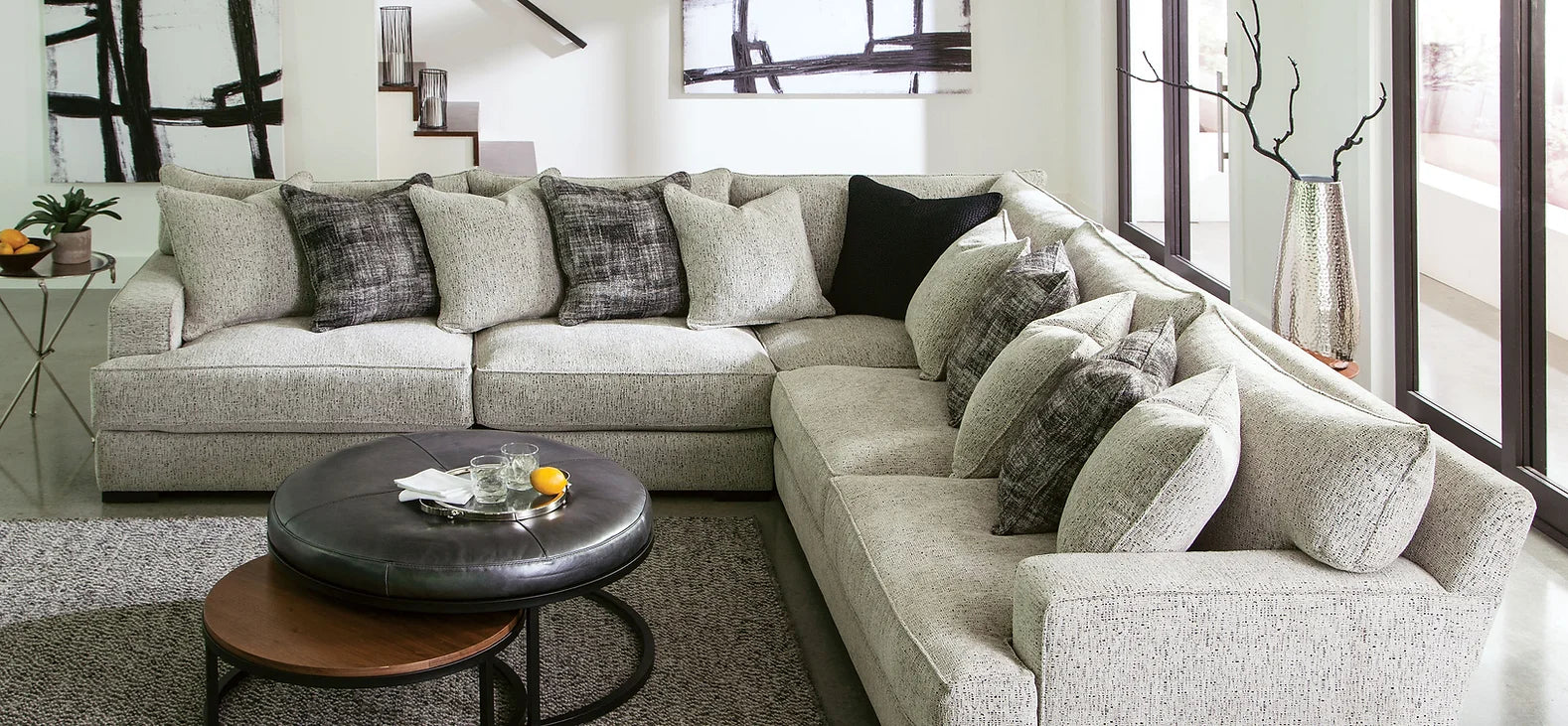 MATTHEW RIGHT-ARM L-SECTIONAL WITH MODULAR CORNER