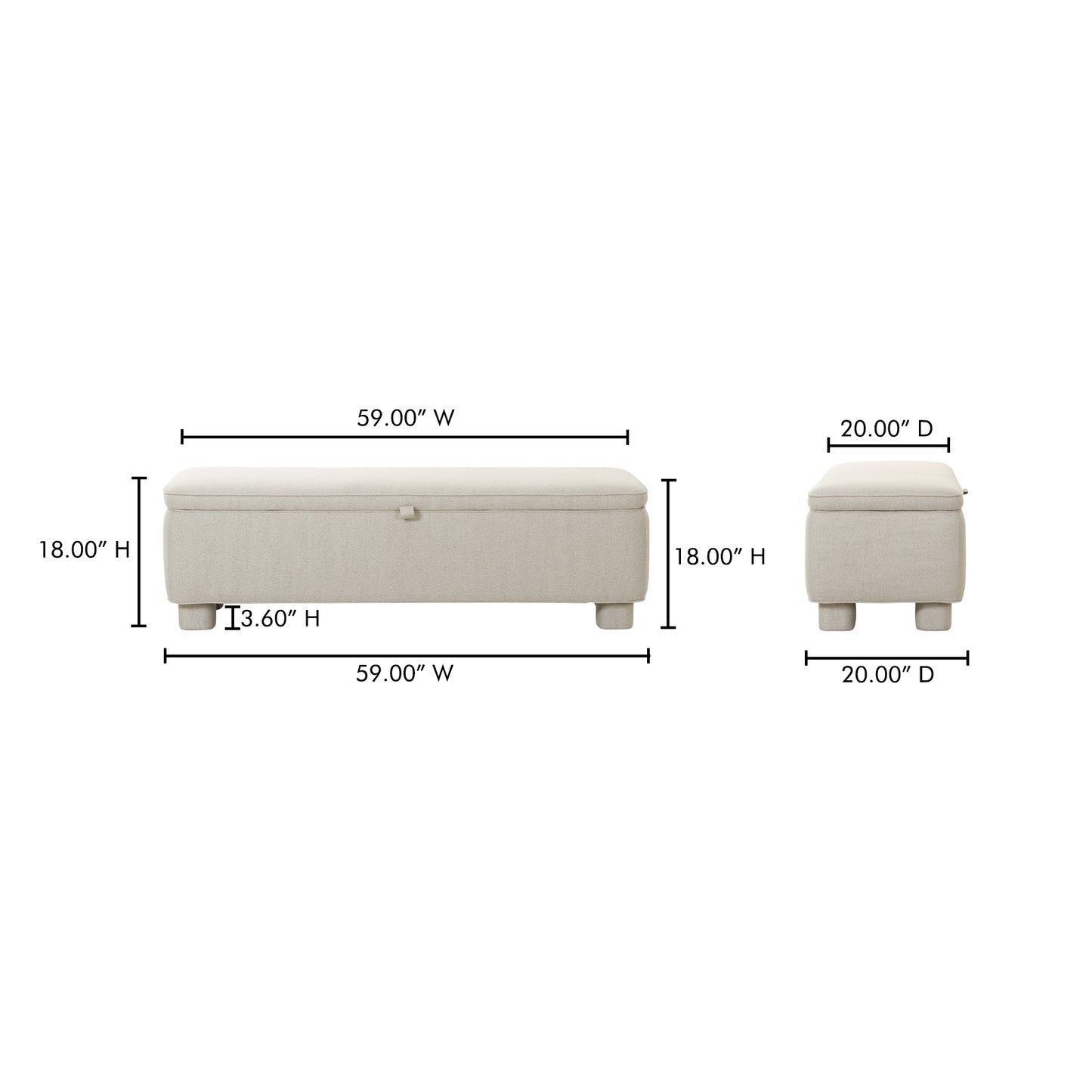 Ichigo Storage Bench by Moe's Home