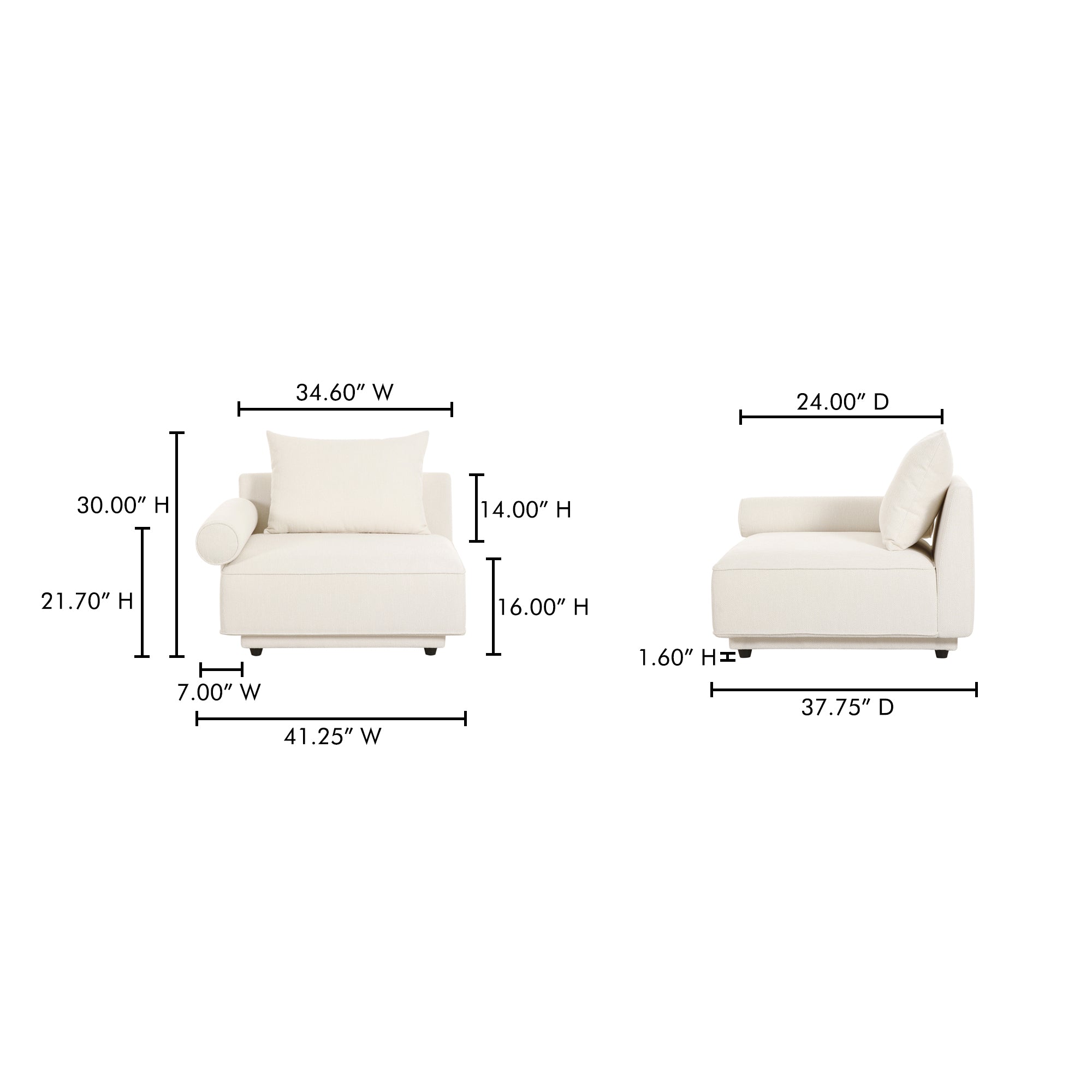 Rosello Left Arm Facing Chair