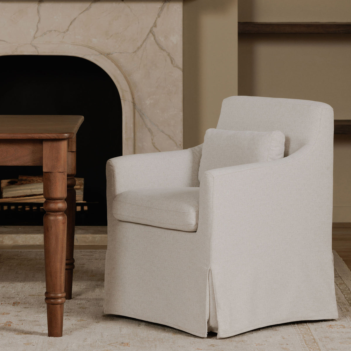 Lydia Slipcover Dining Chair by Moe's Home