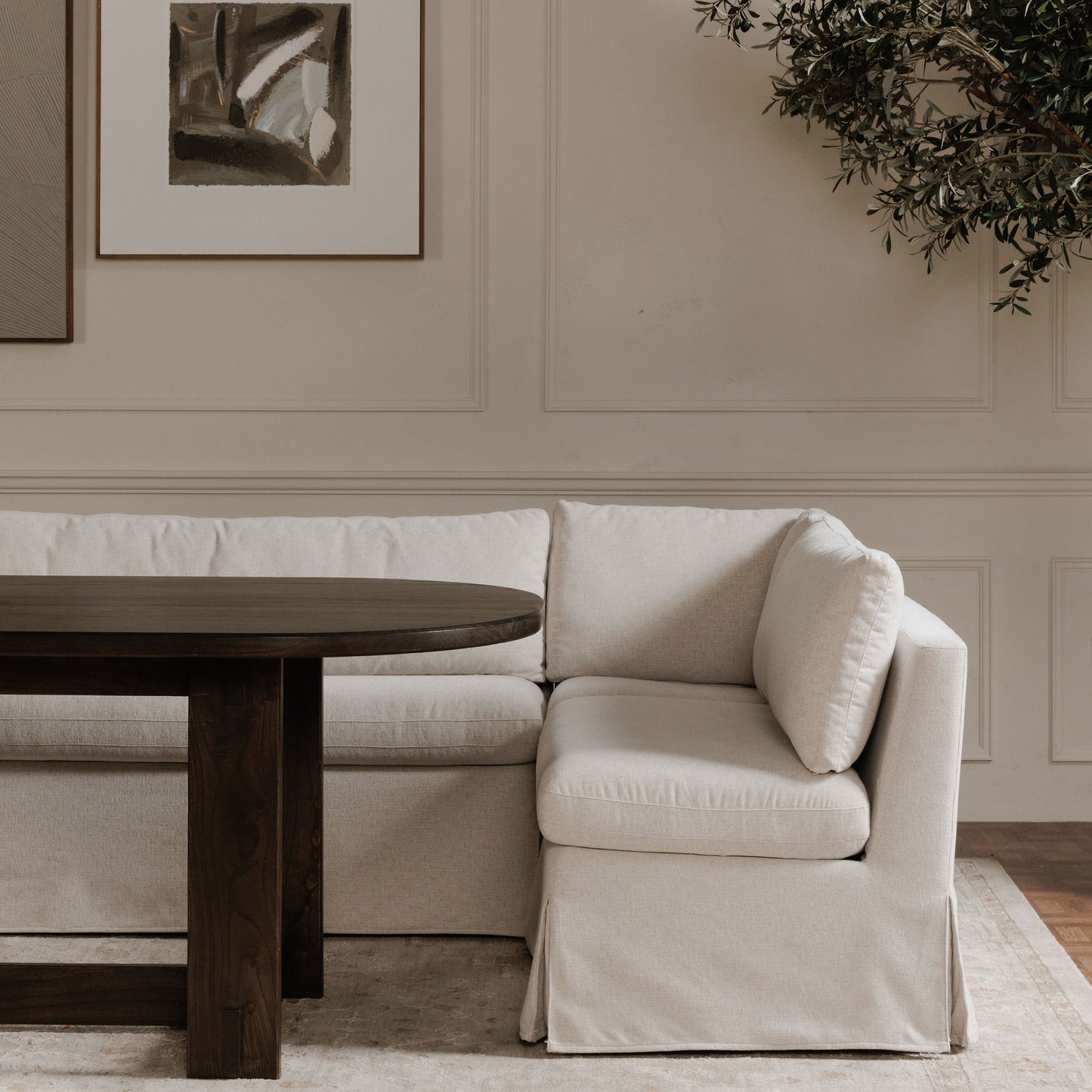 Fable Slipcover Dining Chair and Half by Moe's Home